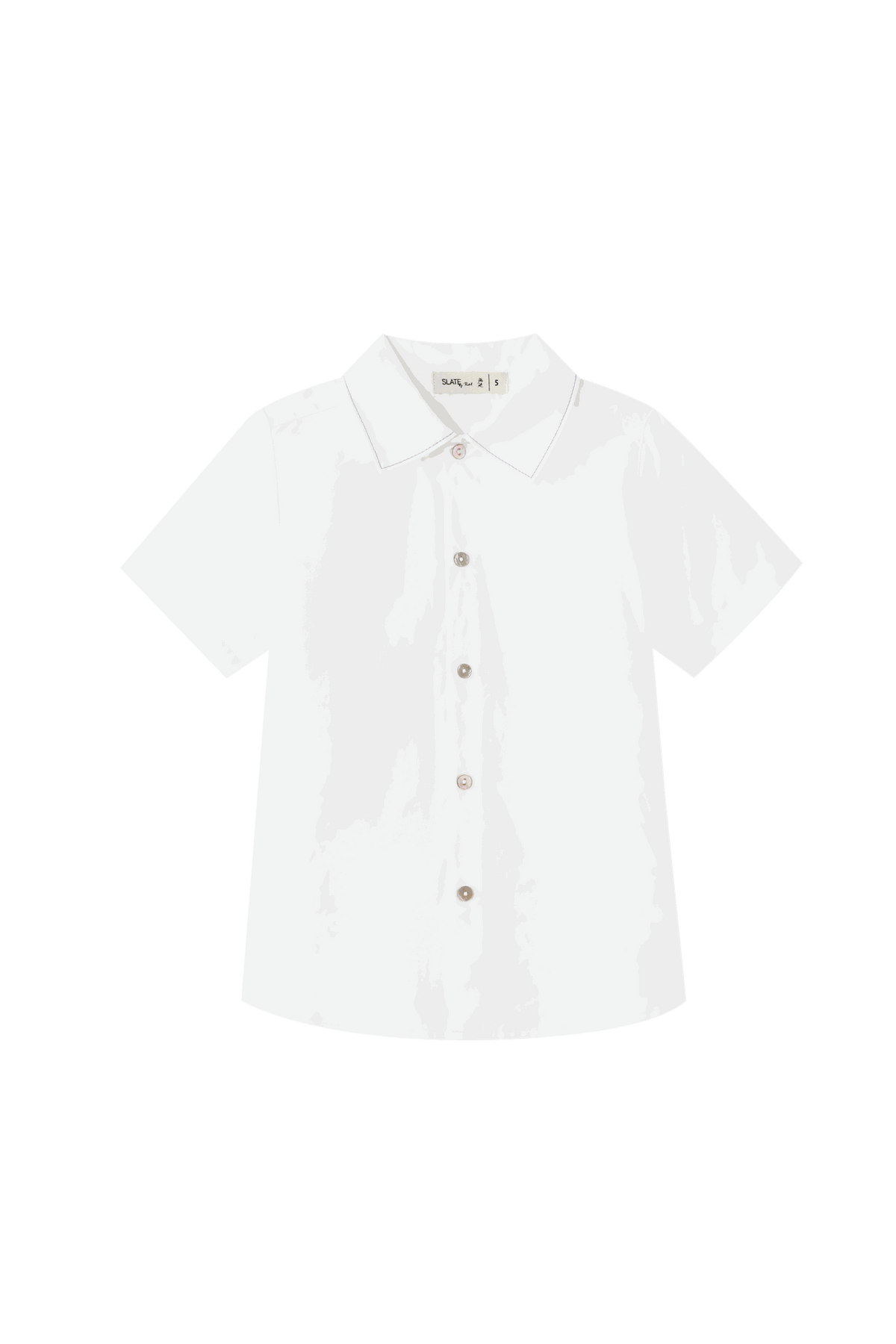 Topstitched Collared Shirt