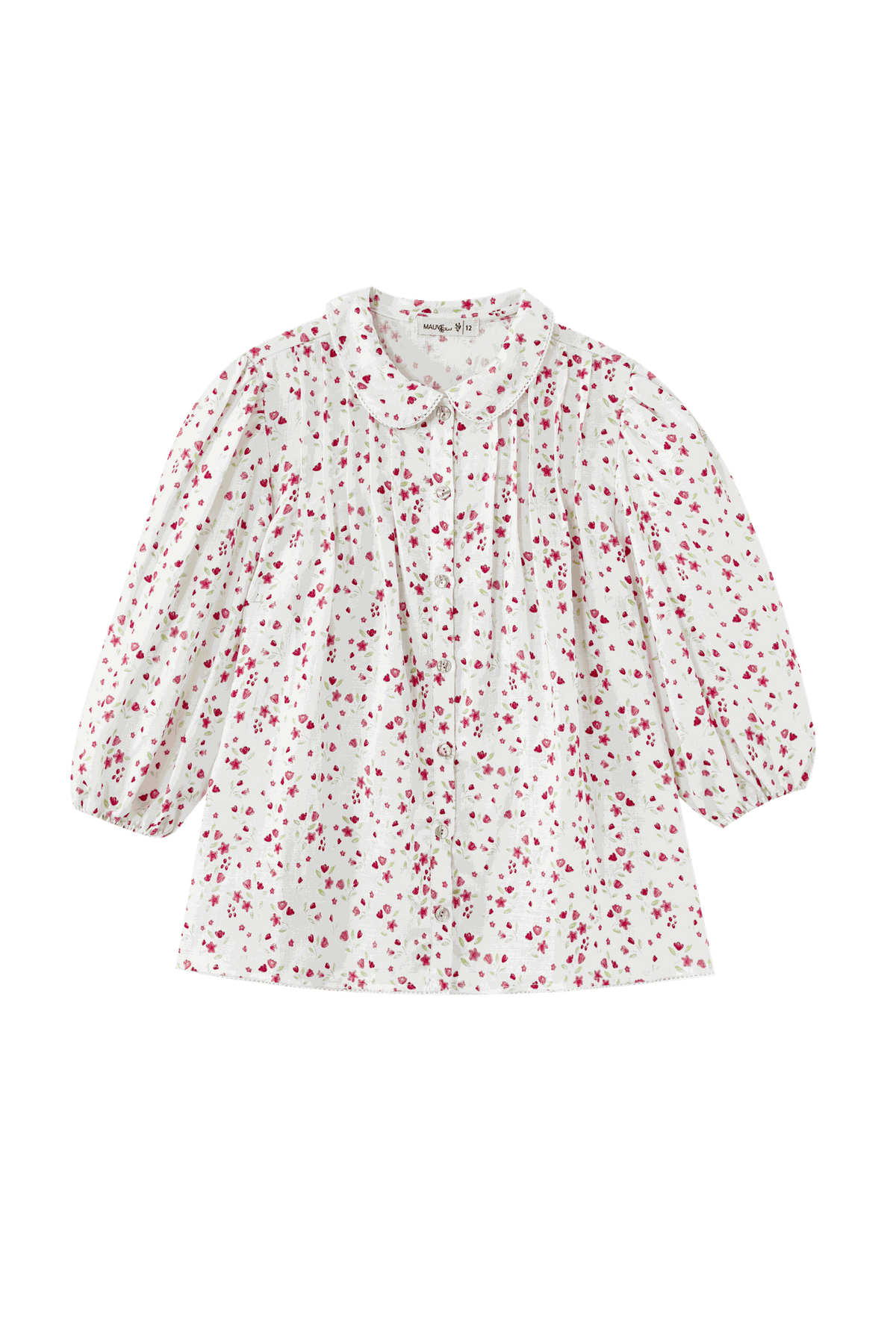Collared Floral Teen Blouse