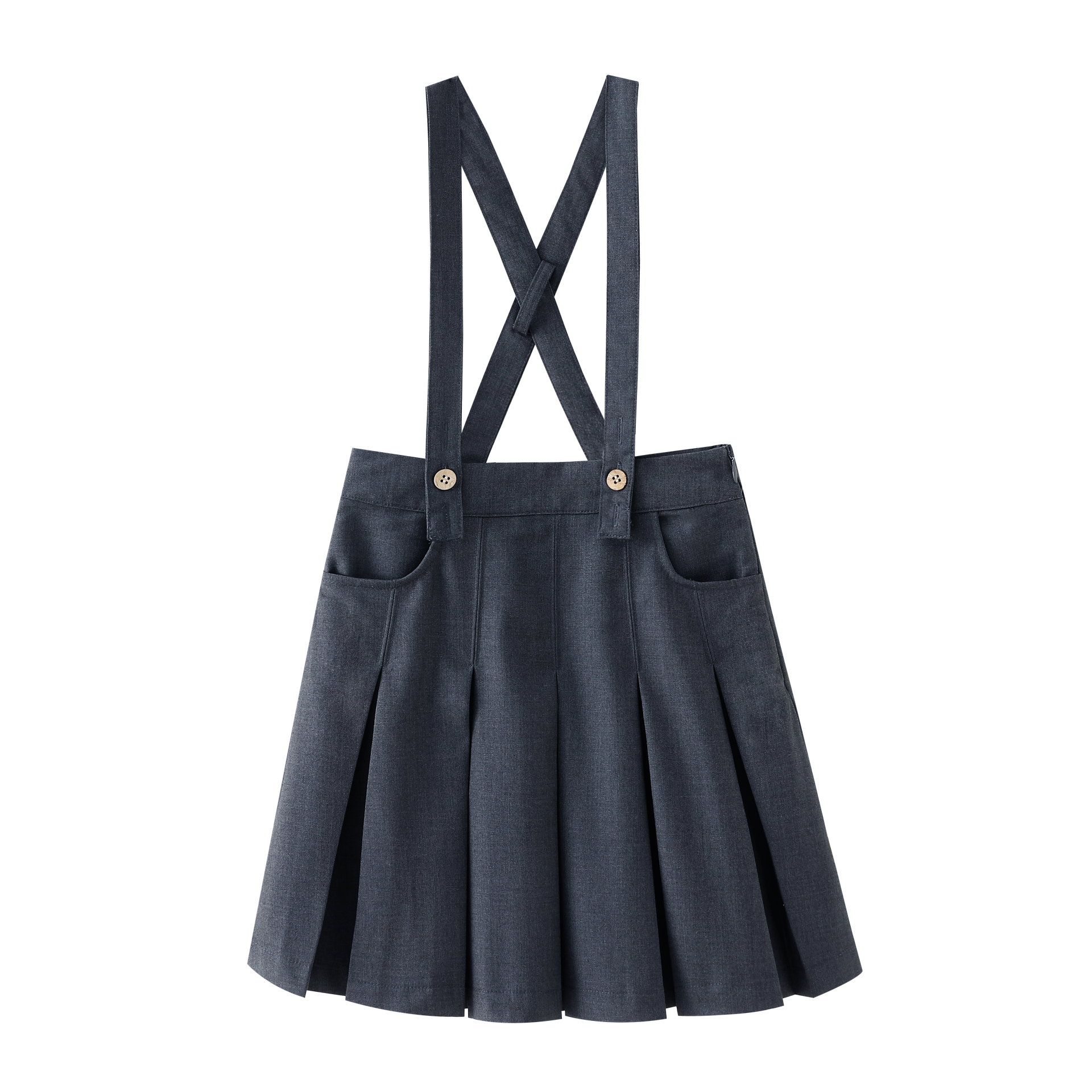 Suspender Pleated Skirt