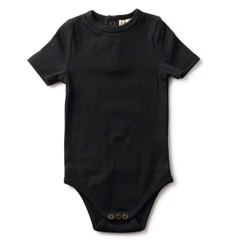 Short Sleeve Ribbed Onesie