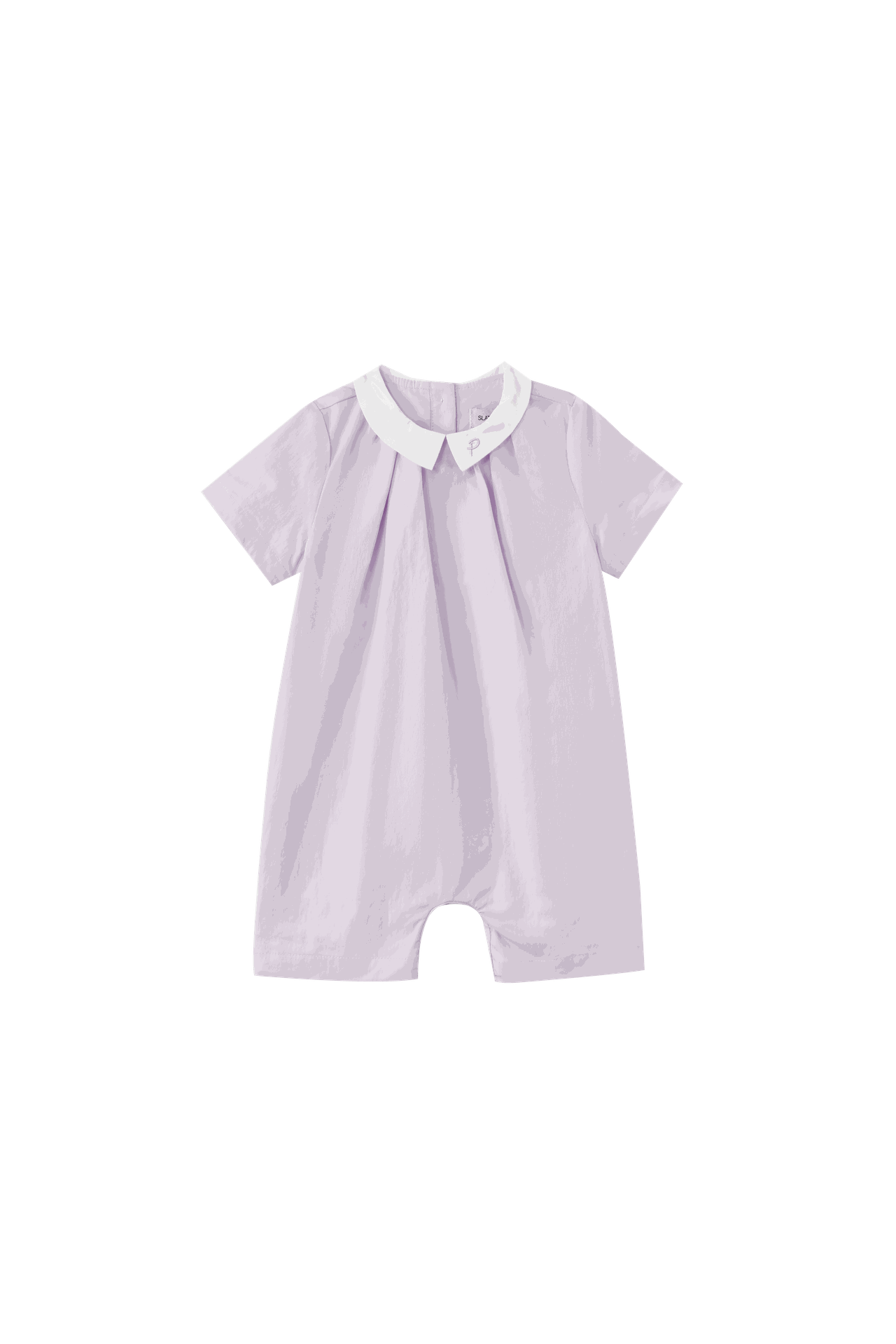 Pintuck Romper With Collar