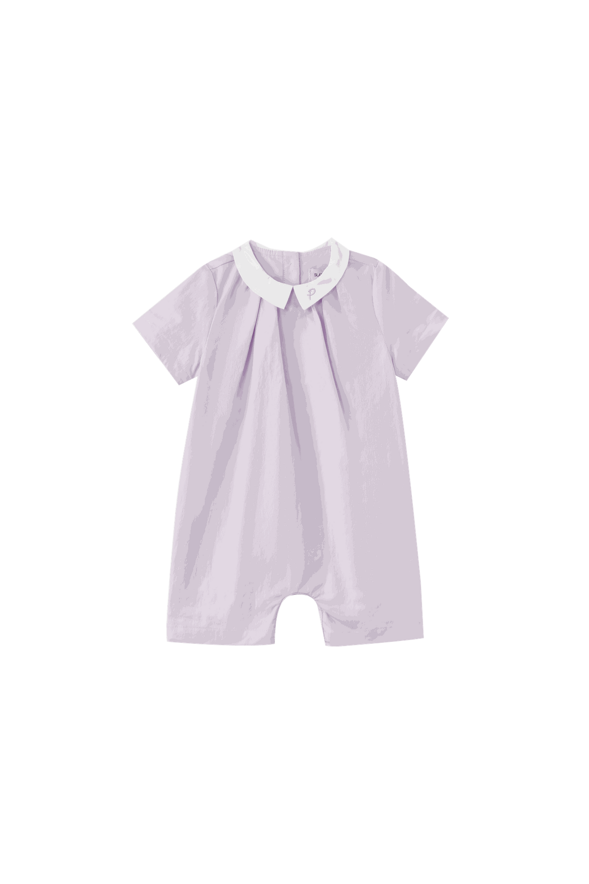 Pintuck Romper With Collar