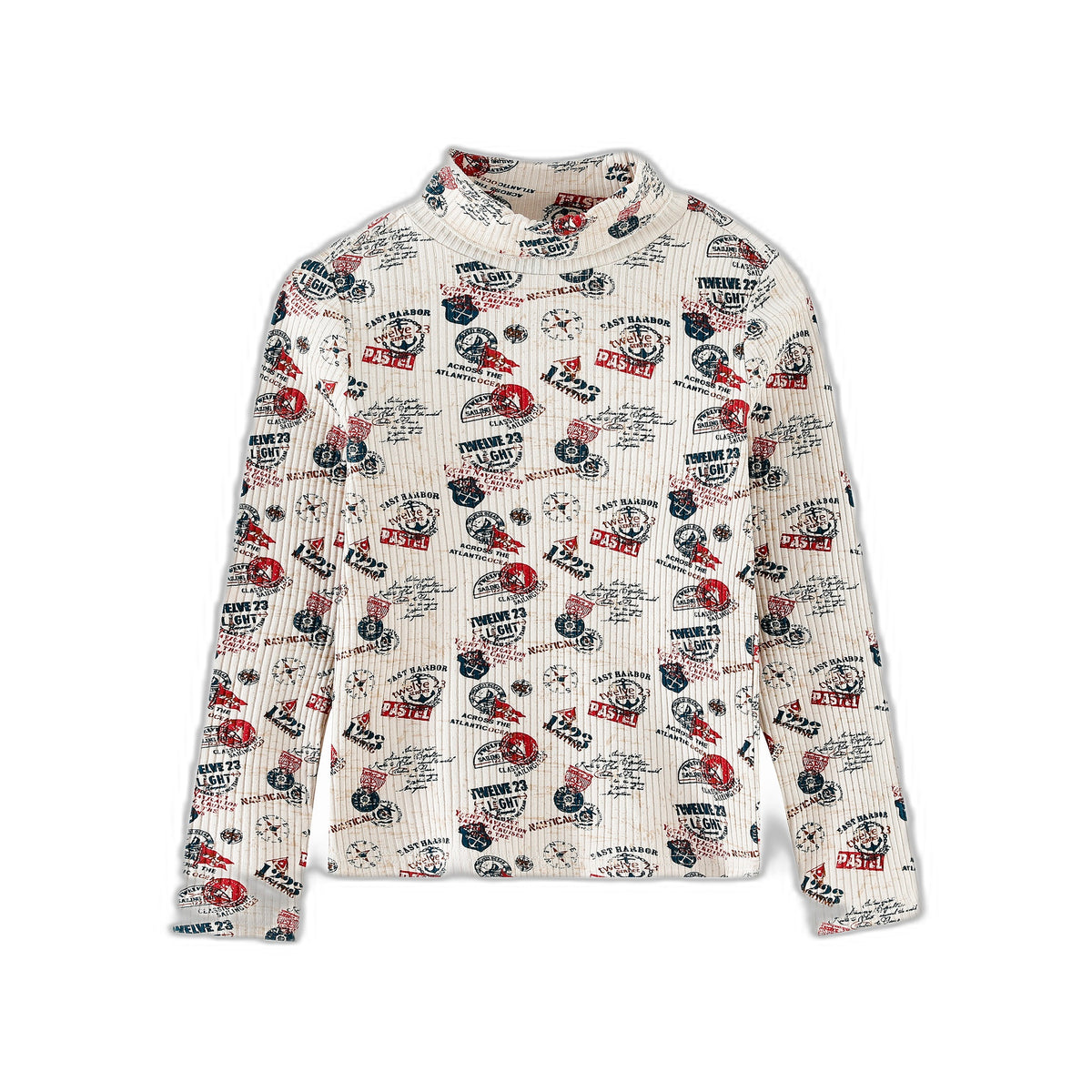 Voyage Printed Turtleneck