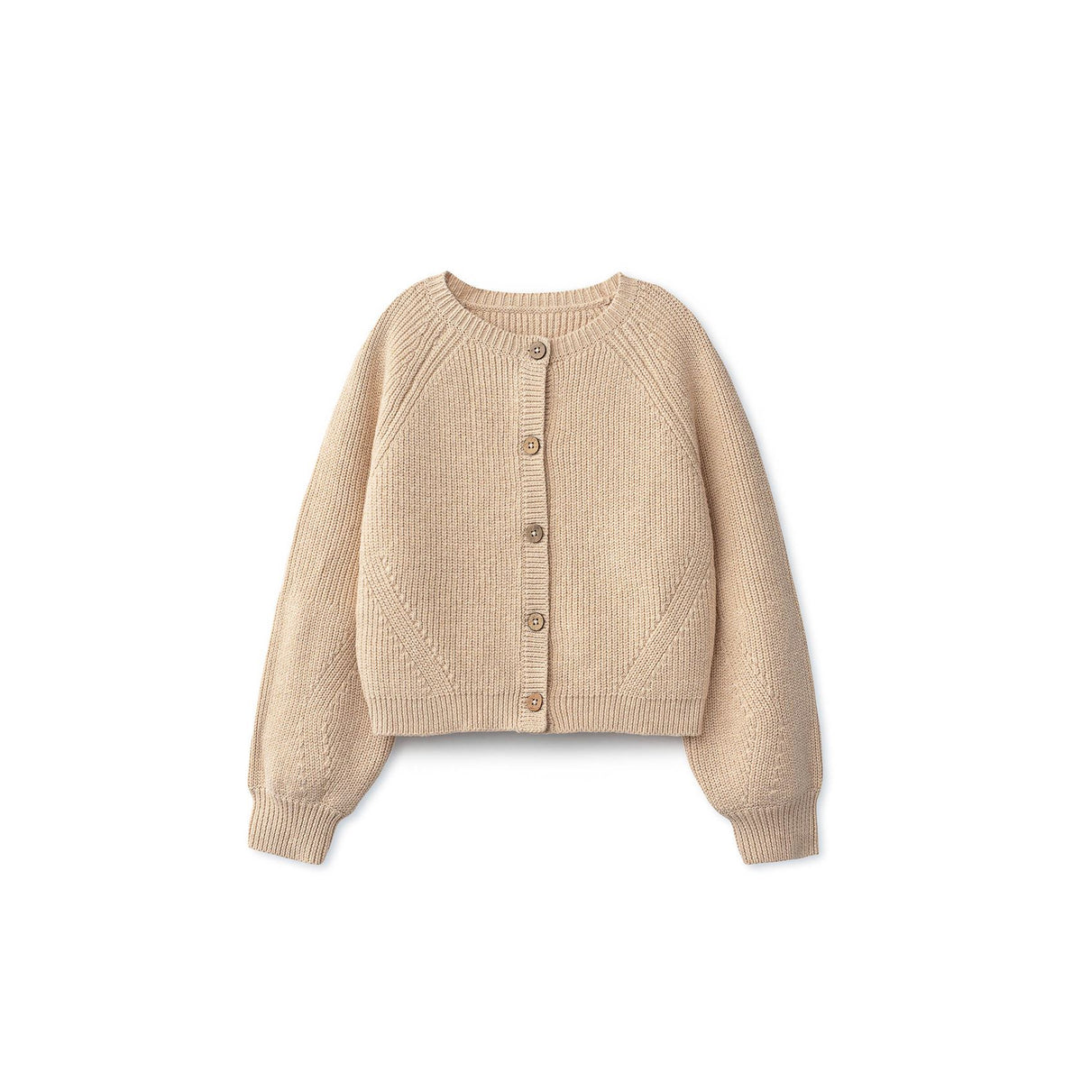 Pointelle Crew Neck Cardigan
