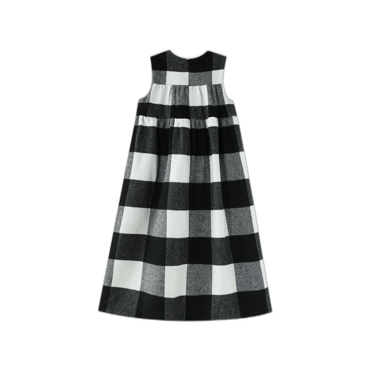 Wool Plaid Midi Jumper