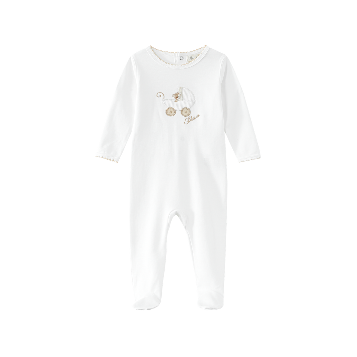Teddy Bear Carriage Velour Footie