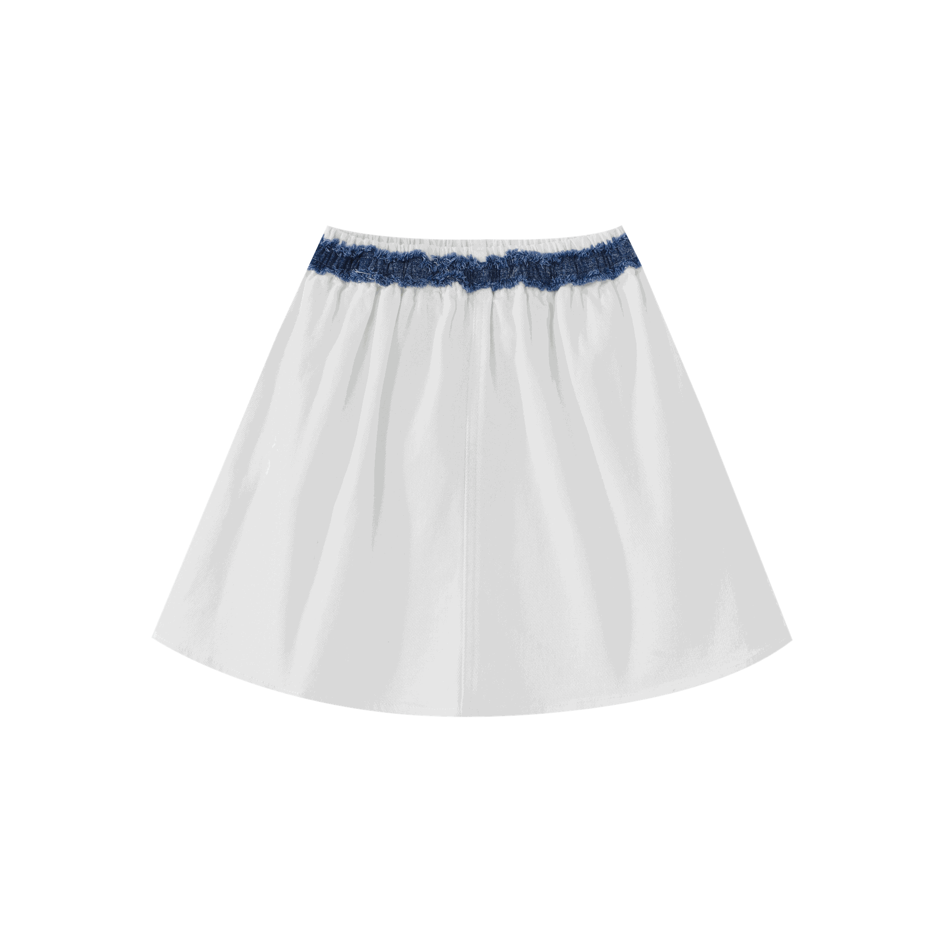 Circle Skirt With Contrasting Smocked Waist