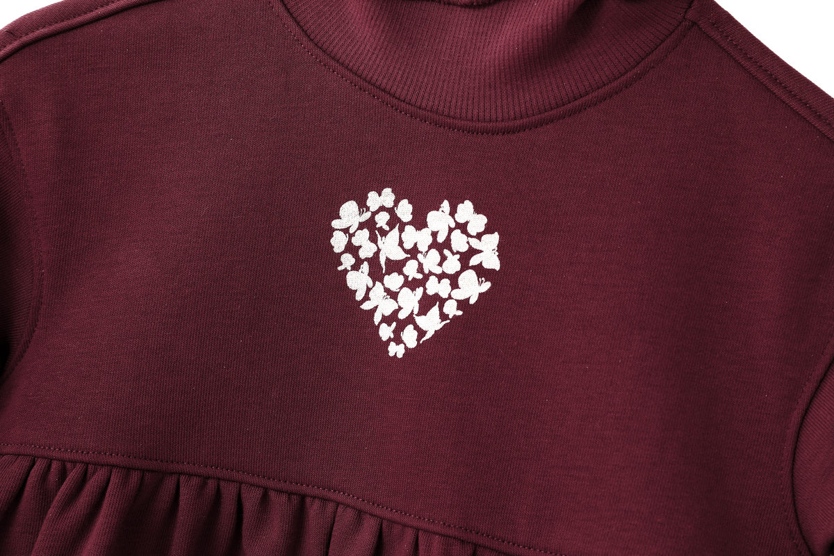 Heart Icon Turtleneck Dress