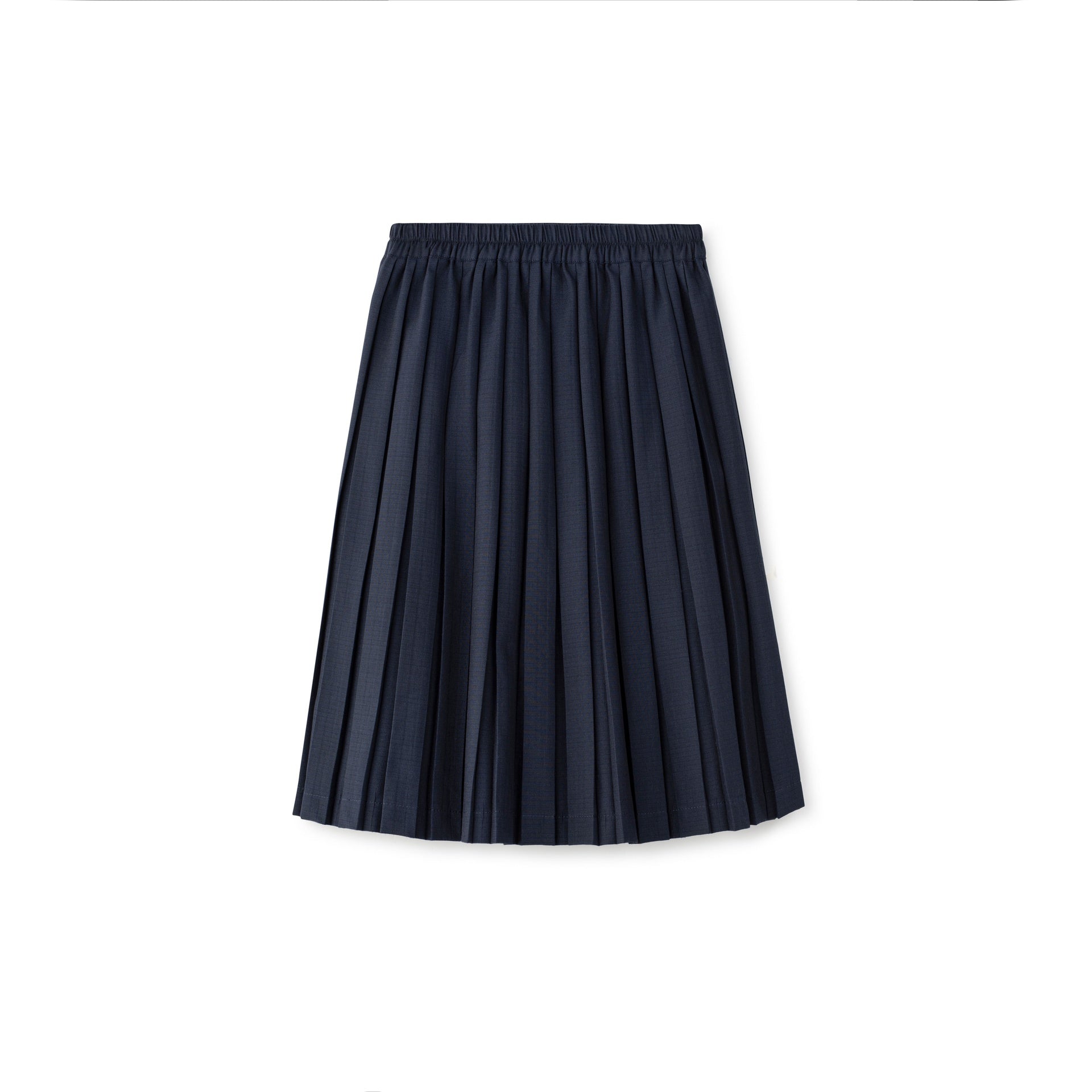 Box Pleated Elastic Waist Skirt