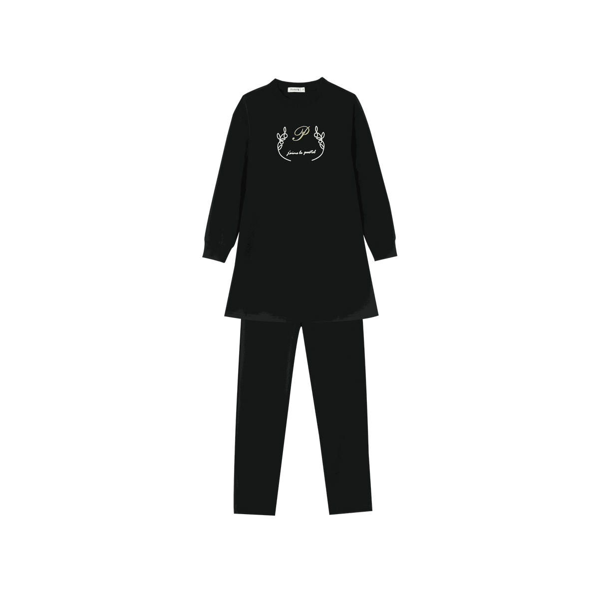 Tunic Set With Center Embroidery