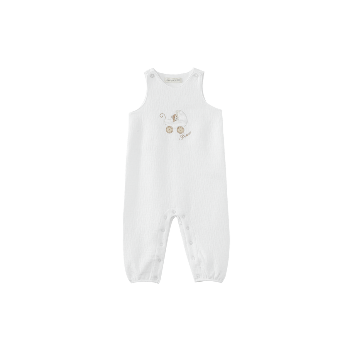 Sleeveless Teddy Bear Carriage Romper
