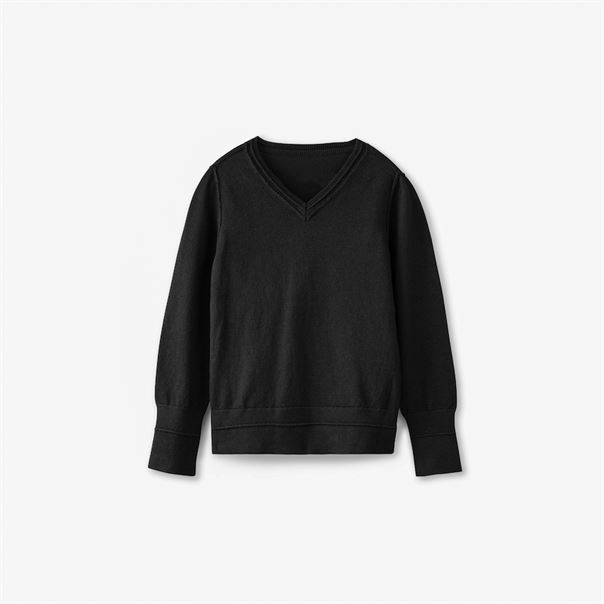 Exposed Seam V Neck Sweater