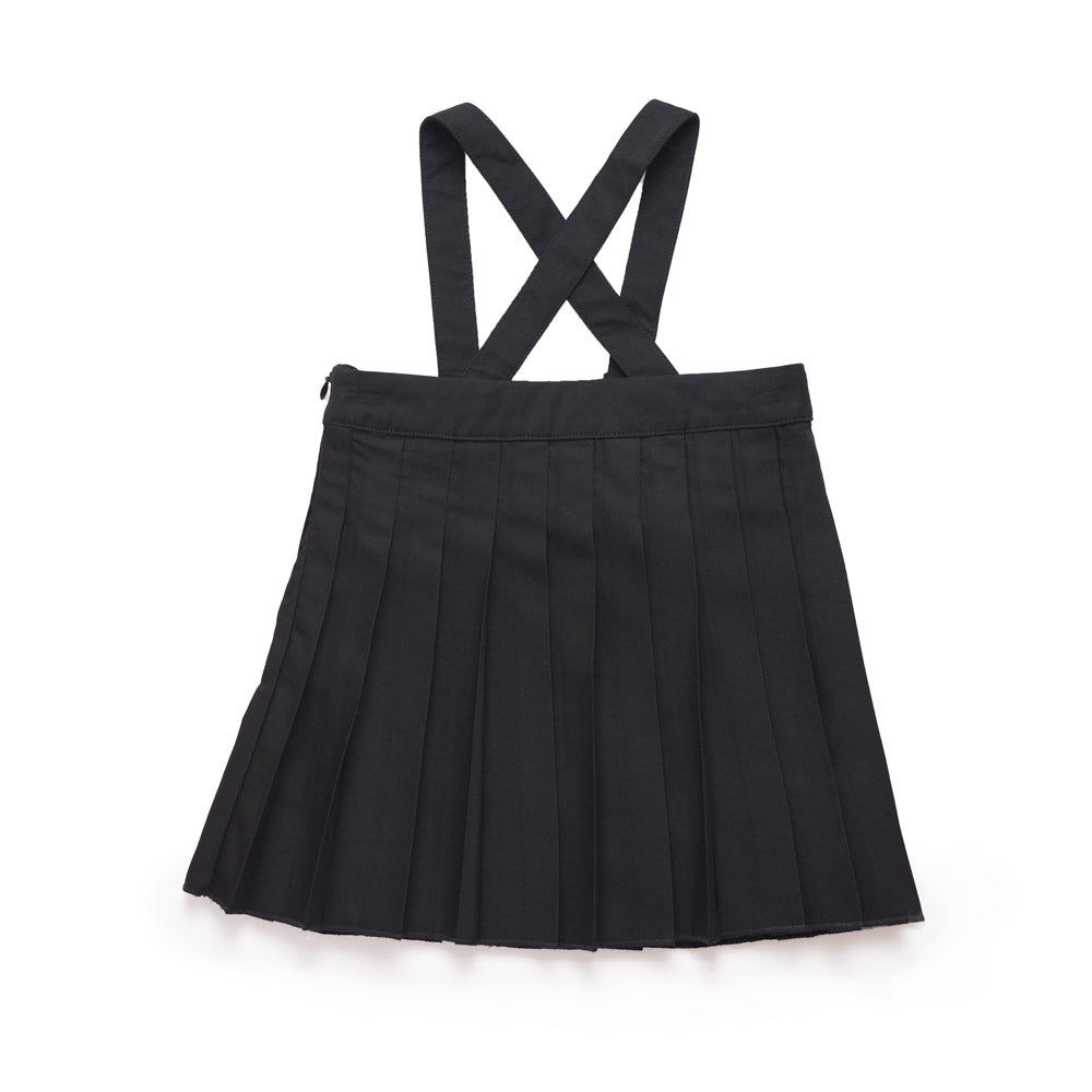 Pleated Suspender Skirt