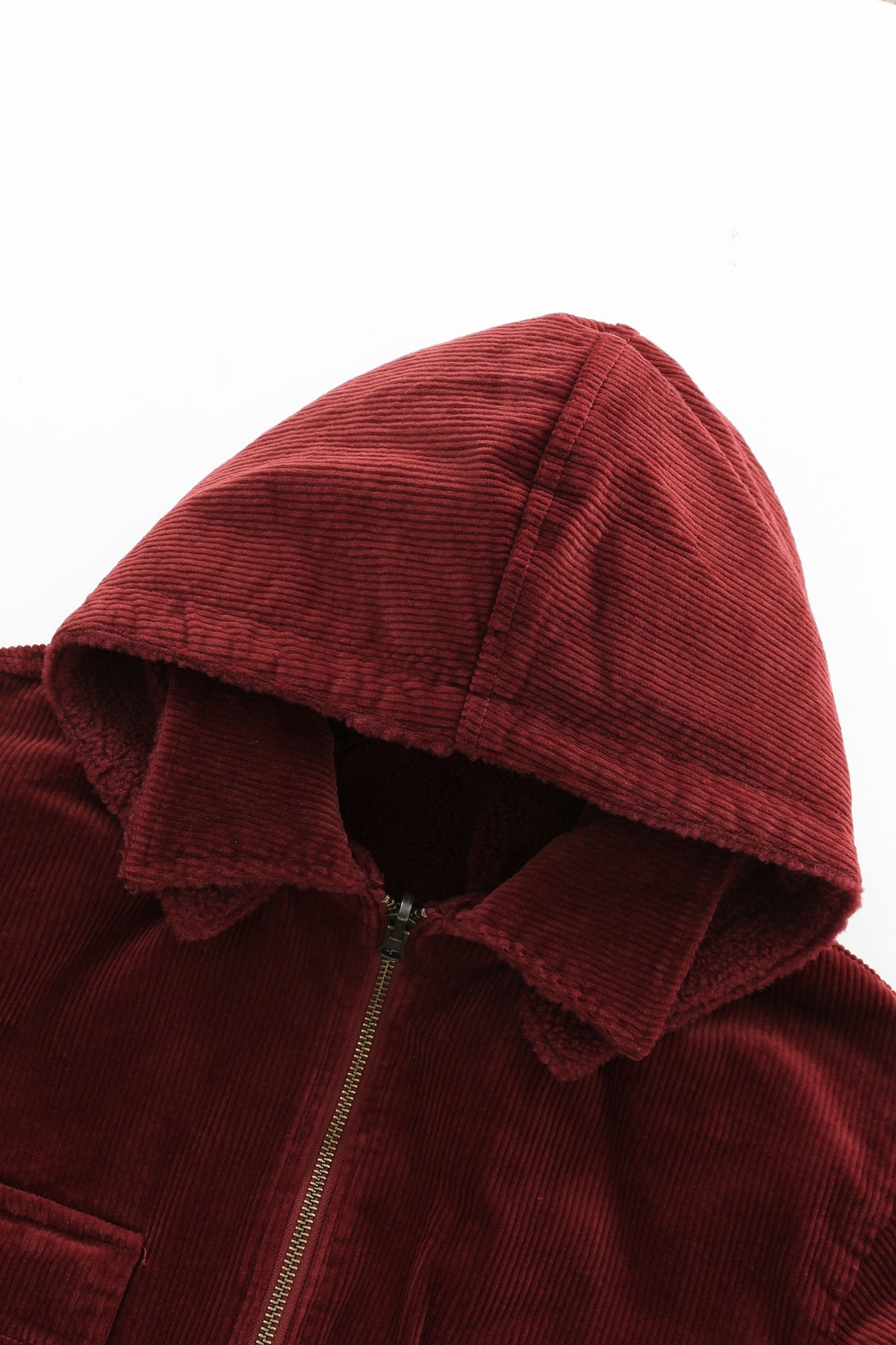 Corduroy Hooded Jacket