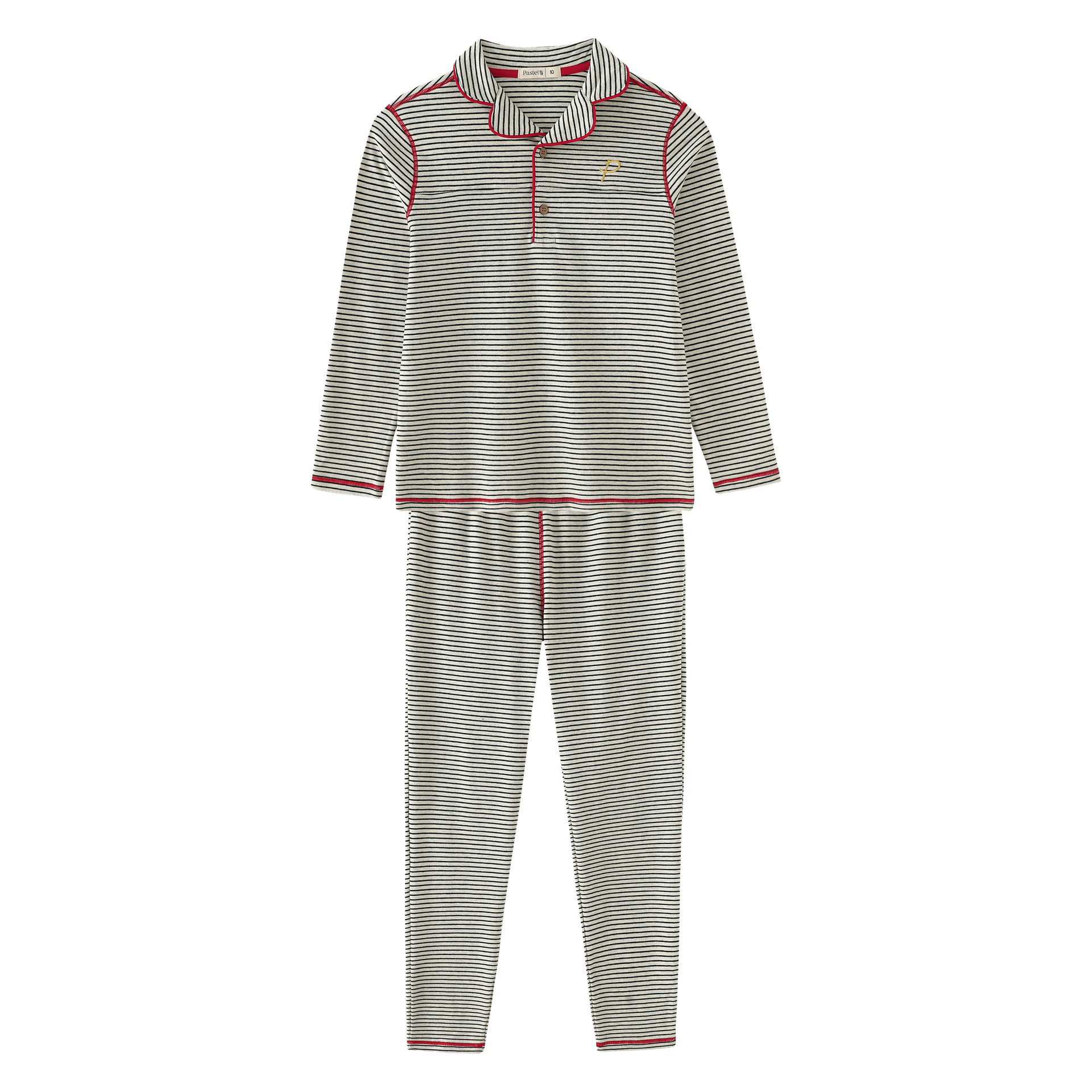 Striped Grandpa Style Pajama