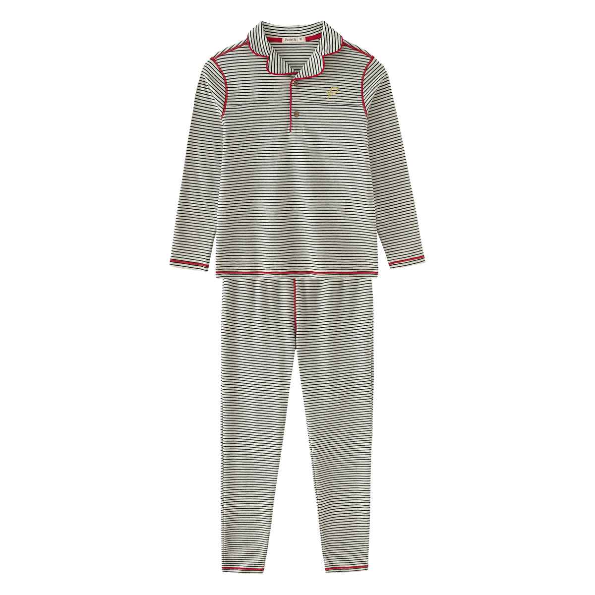 Striped Grandpa Style Pajama