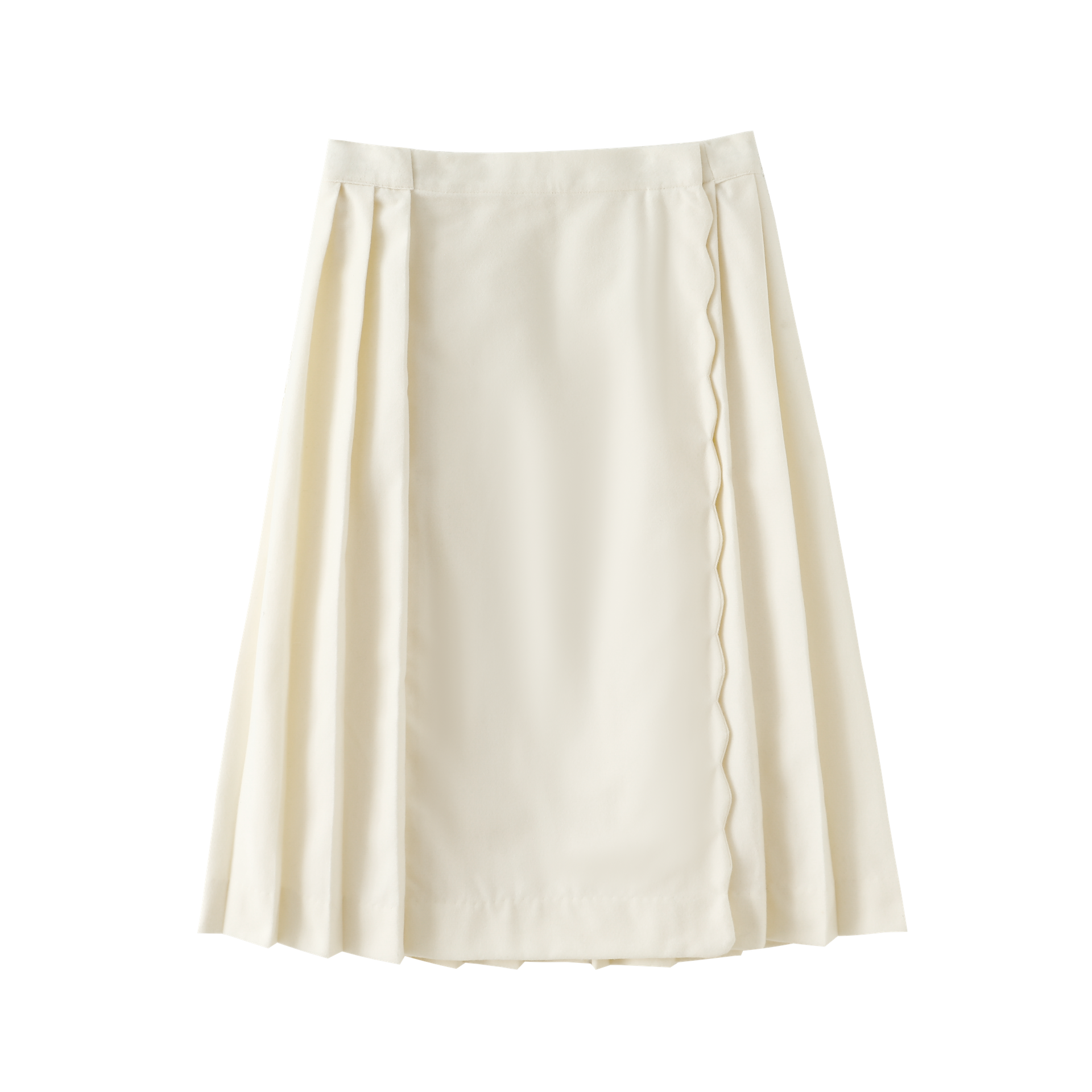 Scallloped Wool Skirt
