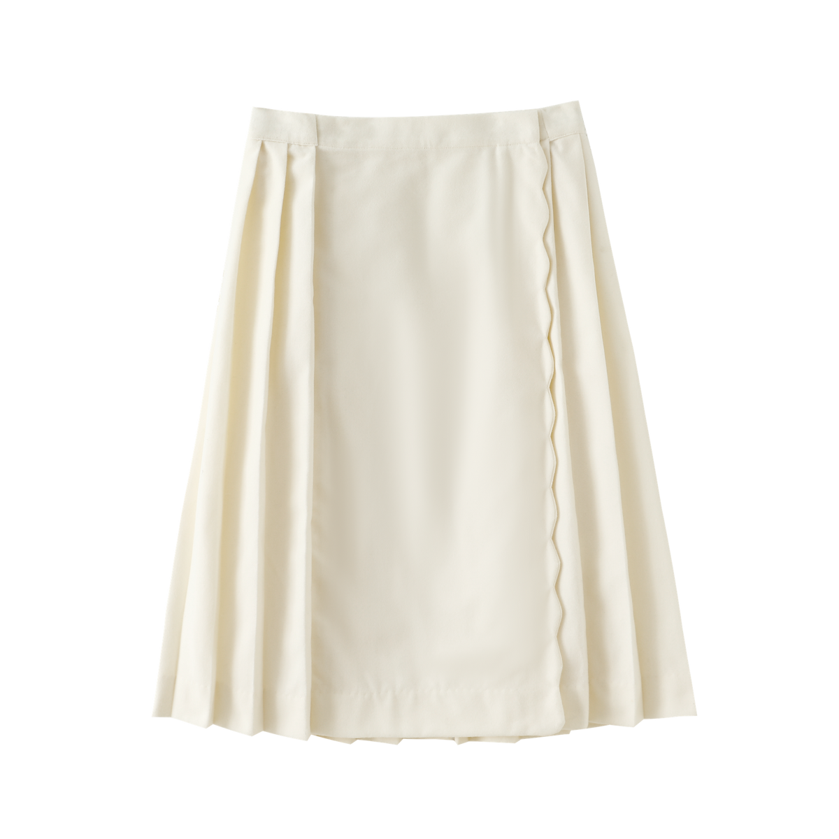 Scallloped Wool Skirt