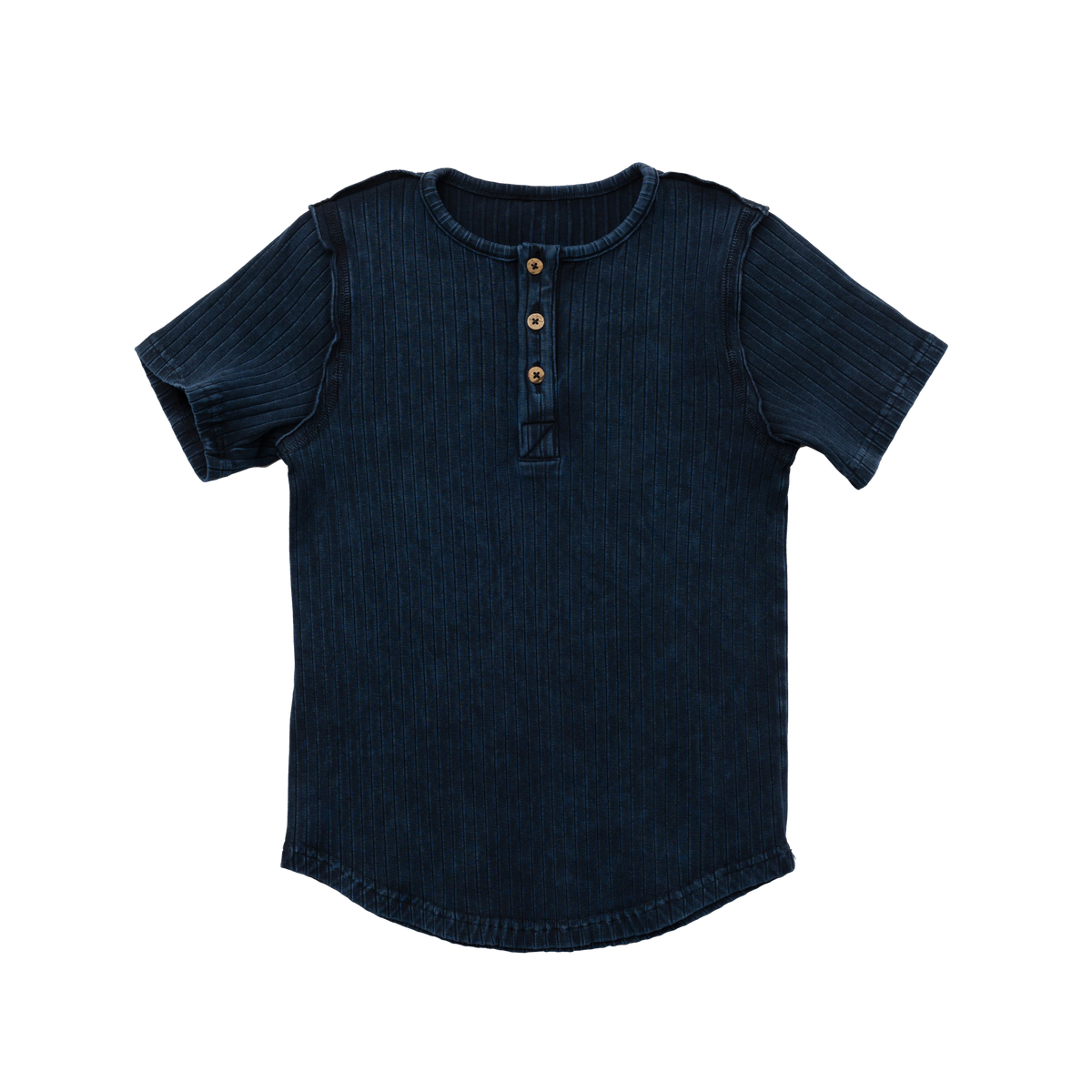 Rib Knit S/S Henley