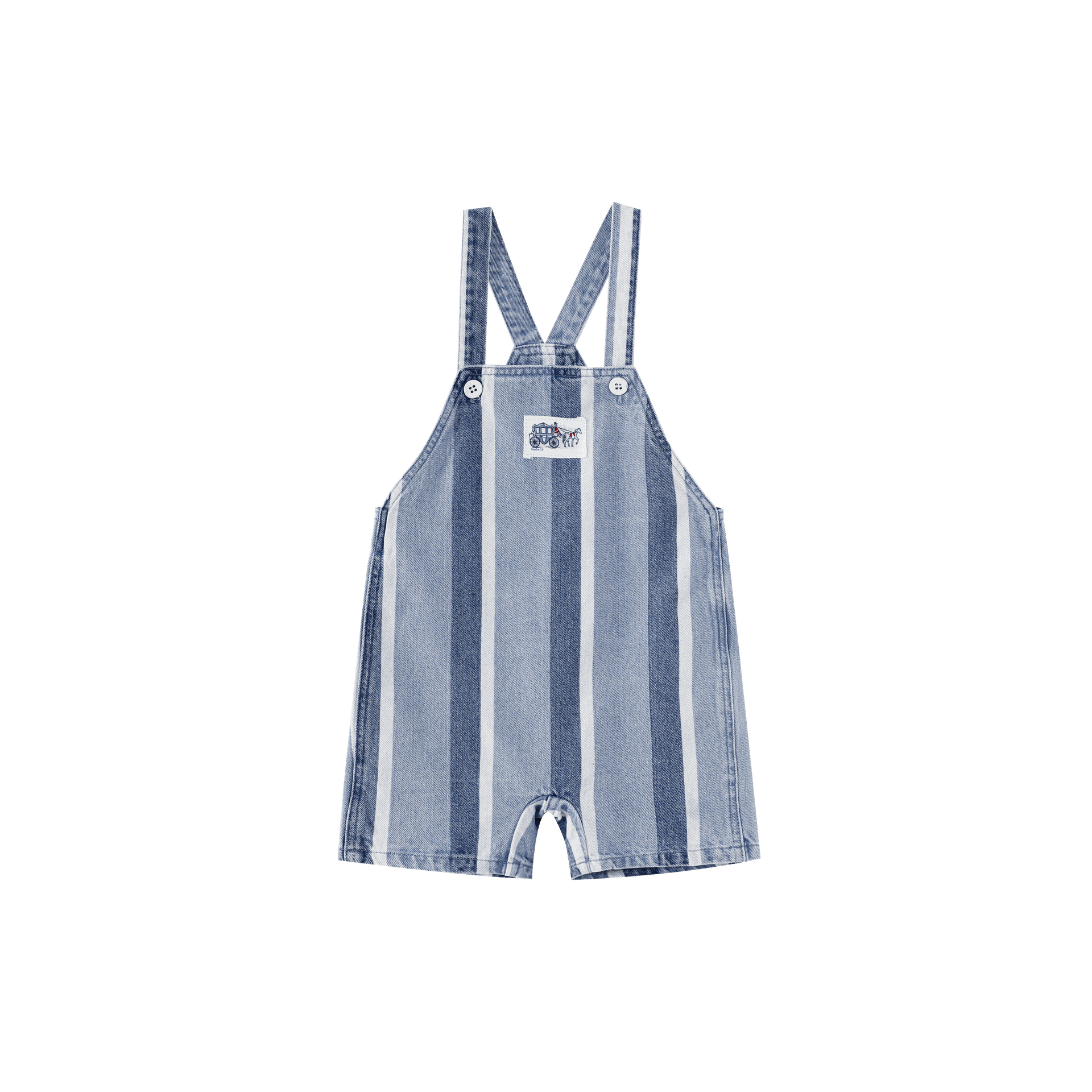 Denim Striped Shortall
