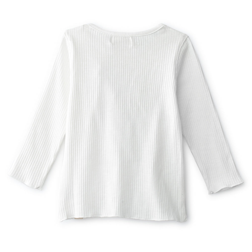 Long Sleeve Ribbed Crew Neck Tee