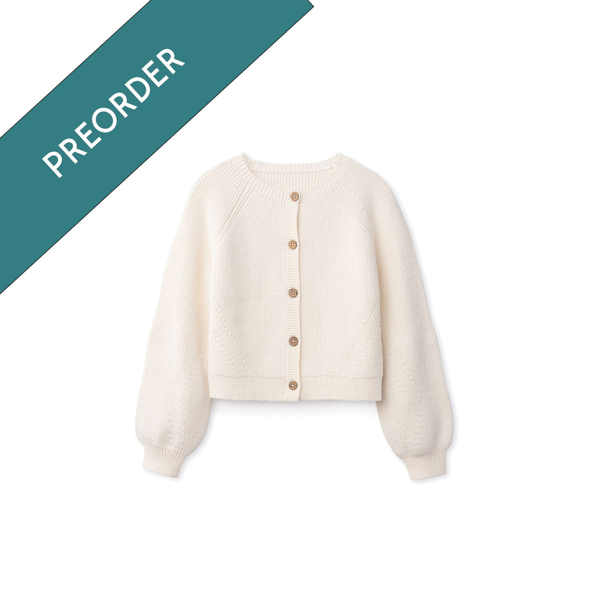 Pointelle Crew Neck Cardigan