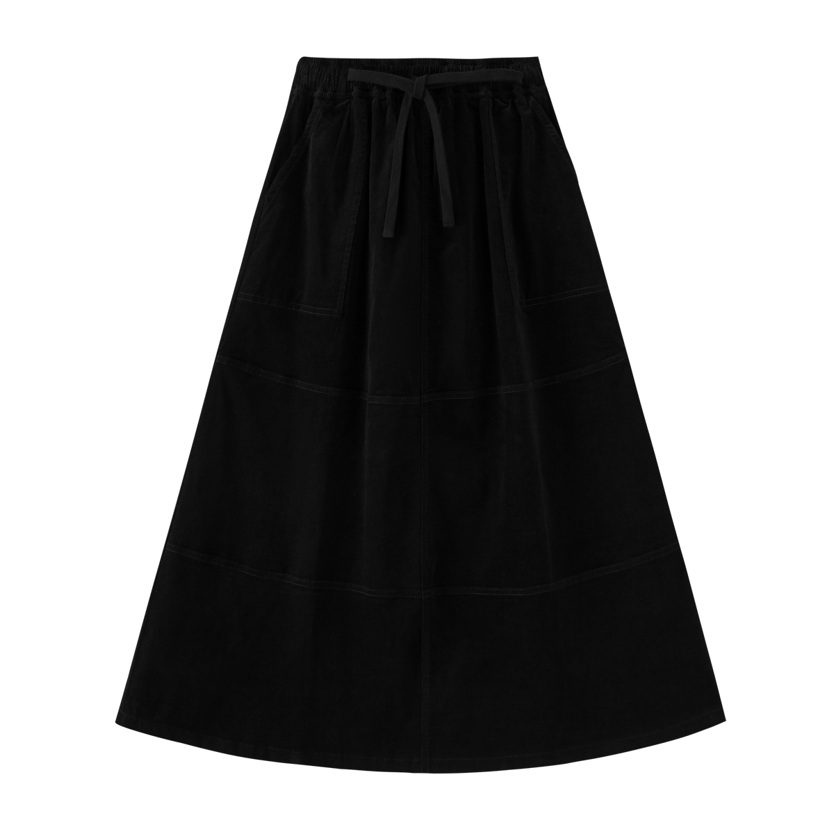 Corduroy Skirt With Tie