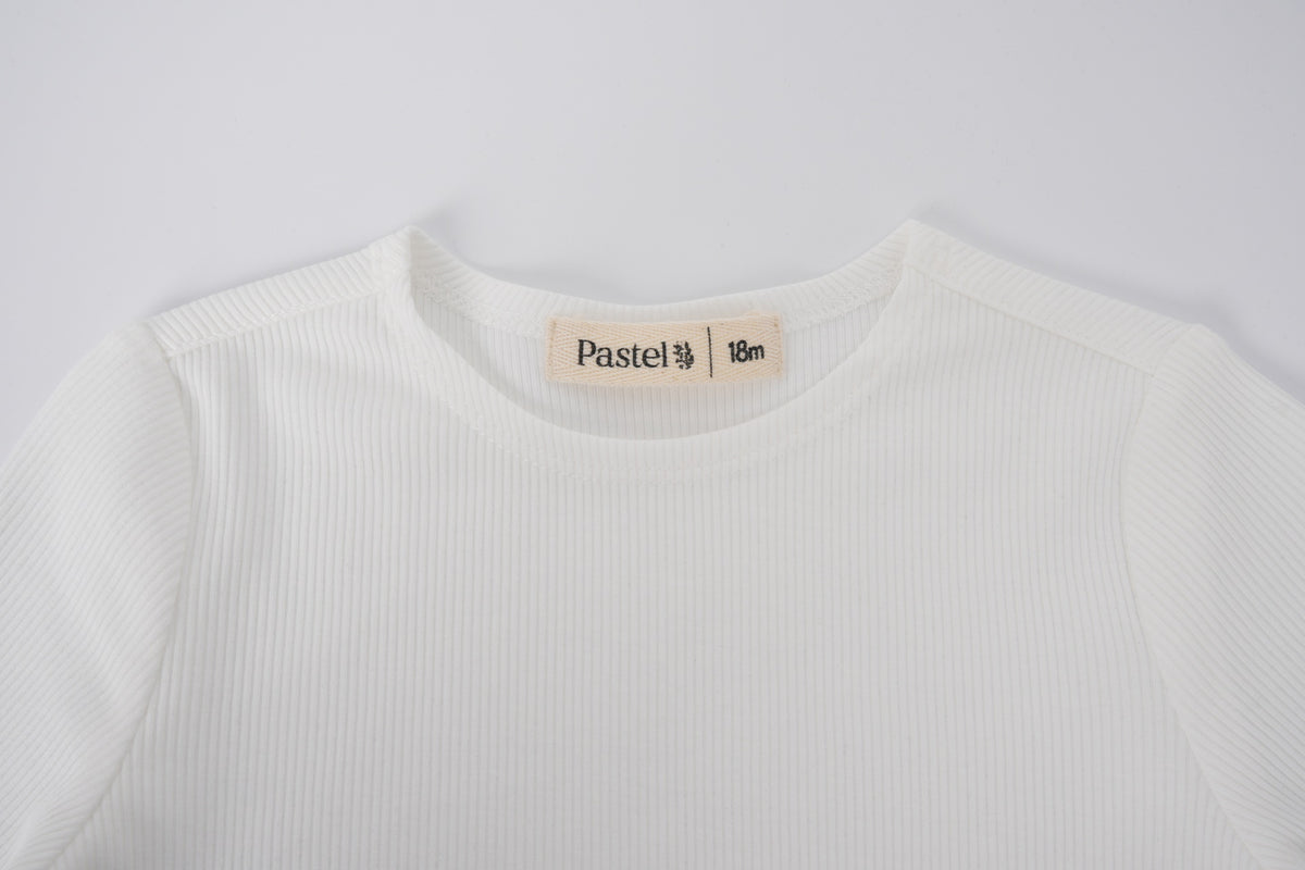 Ribbed 3/4 Sleeve T-Shirt
