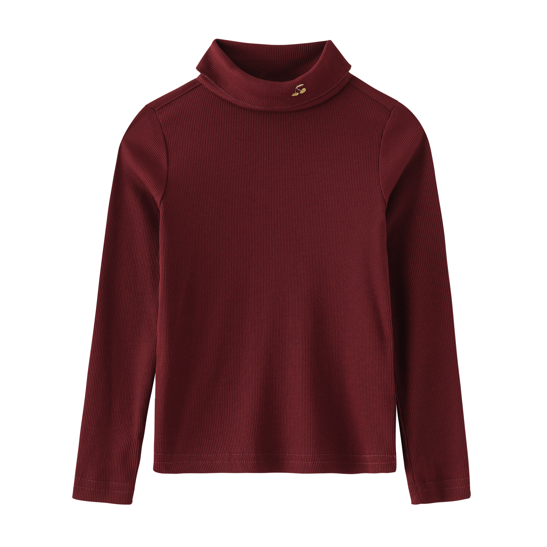 Cherry Embroidered Turtleneck