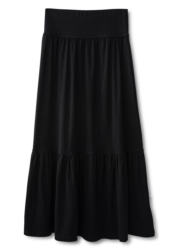 2 Tiered Knit Maxi Skirt