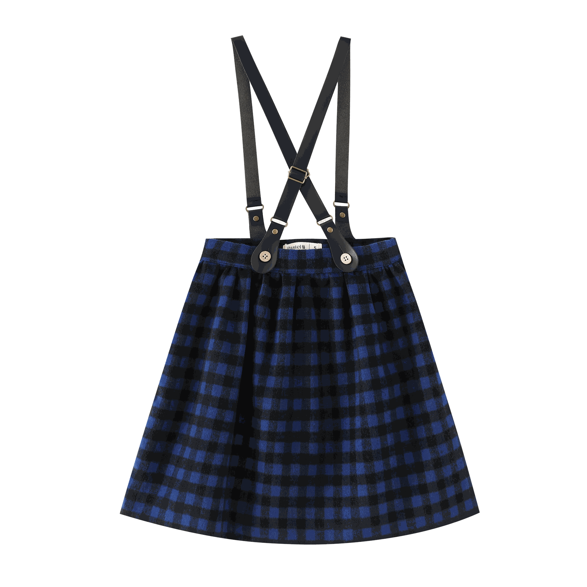 Plaid Suspender Skirt