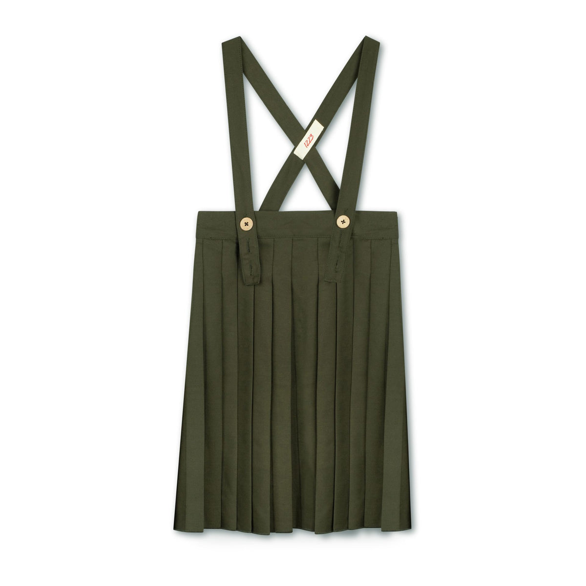 Pleated Suspender Skirt
