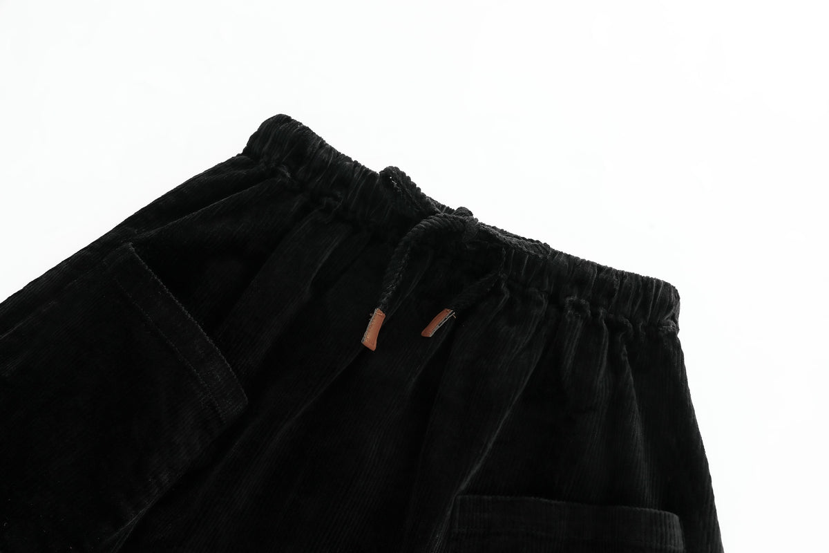 Midi Corduroy Skirt With Pockets