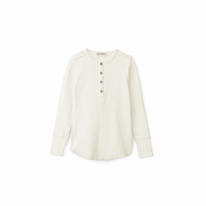 Long Sleeve Ribbed Henley