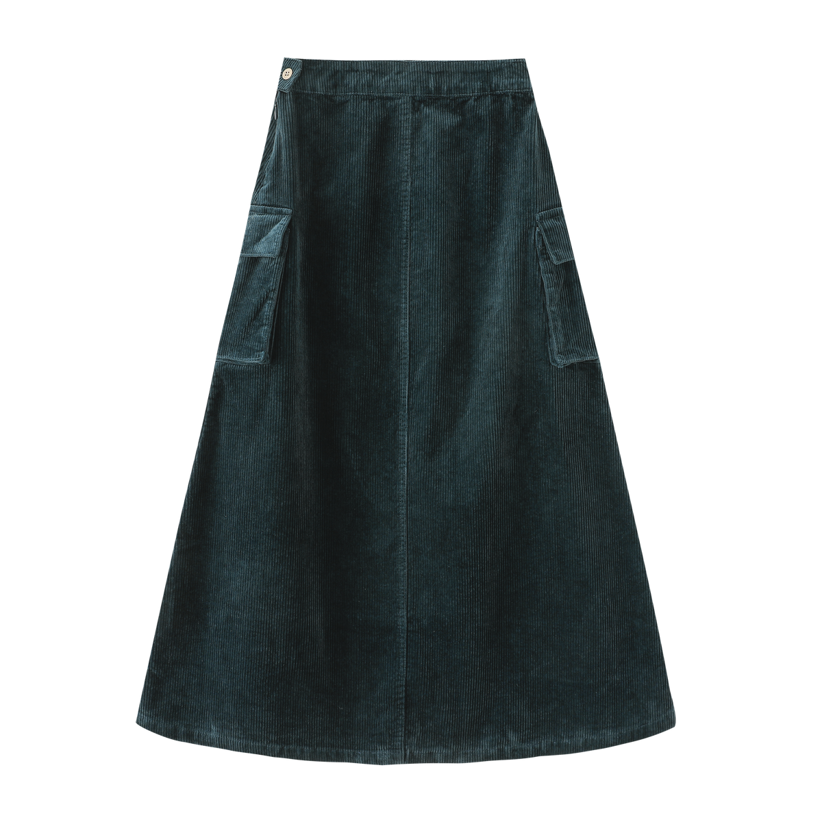 Corduroy Skirt With Side Pockets