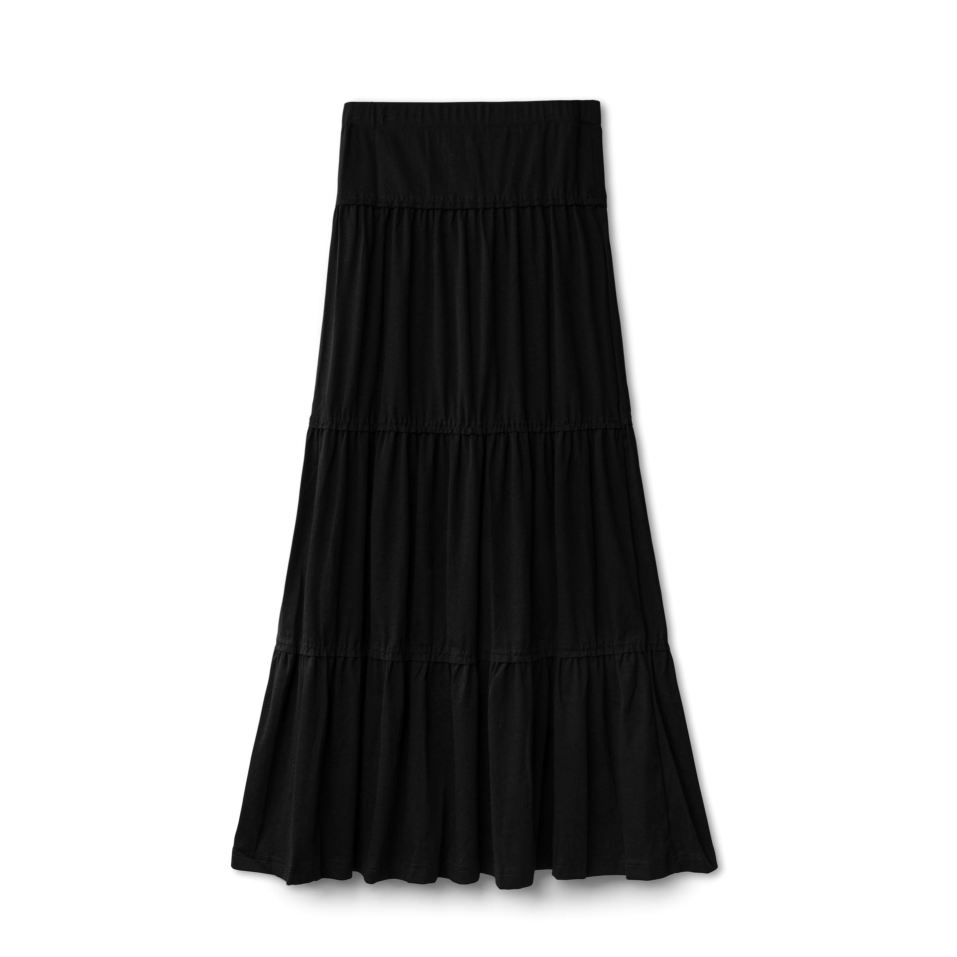 3 Tiered Jersey Maxi Skirt
