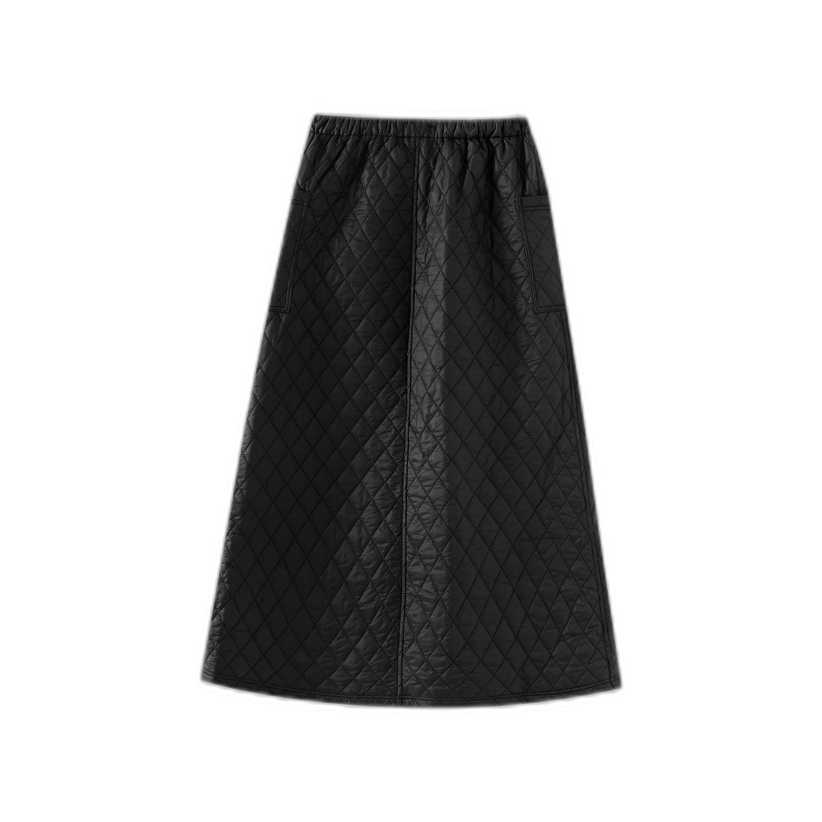 Midi Quilted Skirt With Pockets