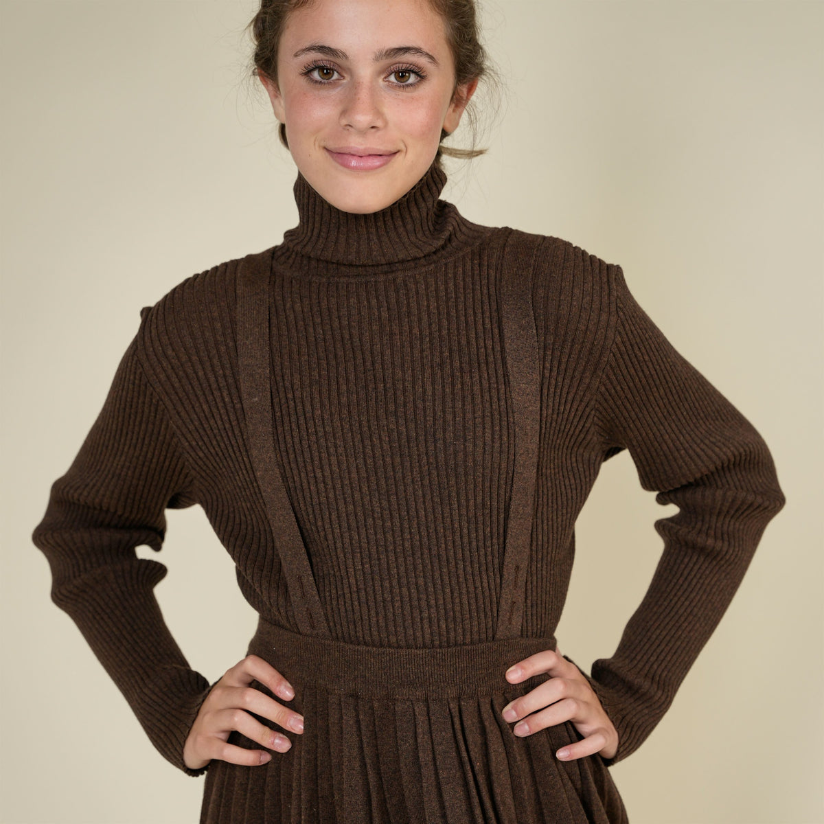 Basic Ribbed Knit Turtleneck Sweater