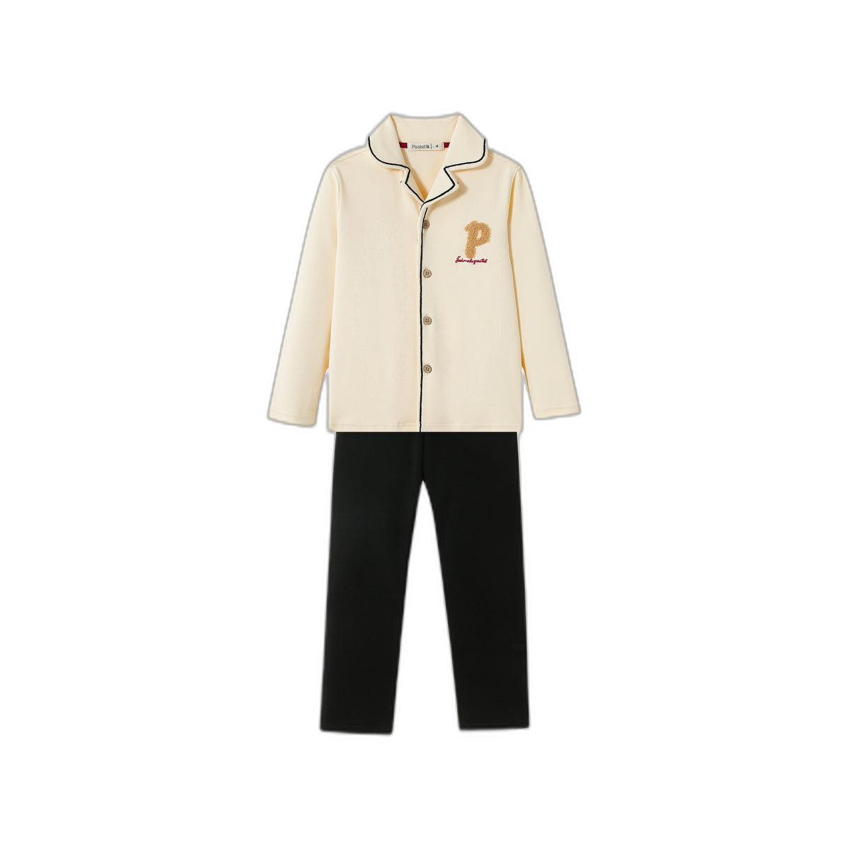 Button Down Pajama With Sherpa "P"