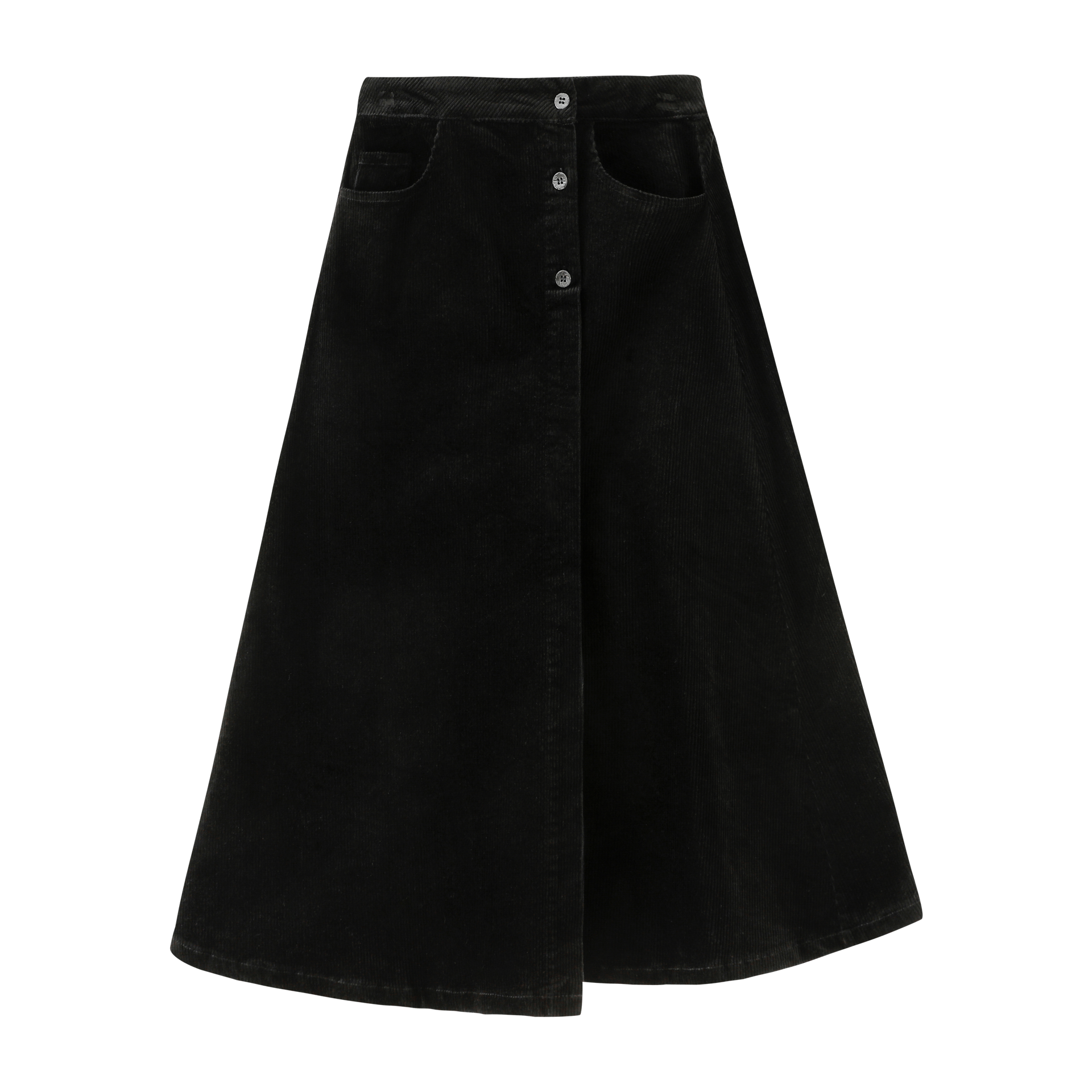 Corduroy Skirt With Pockets