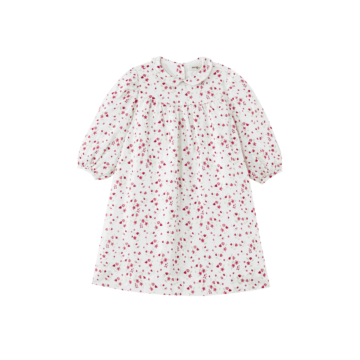 Floral Collared High Yoke Dress
