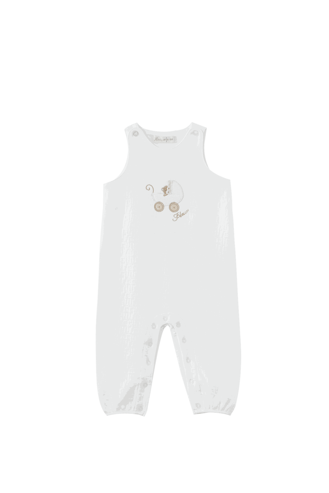 Sleeveless Teddy Bear Carriage Romper