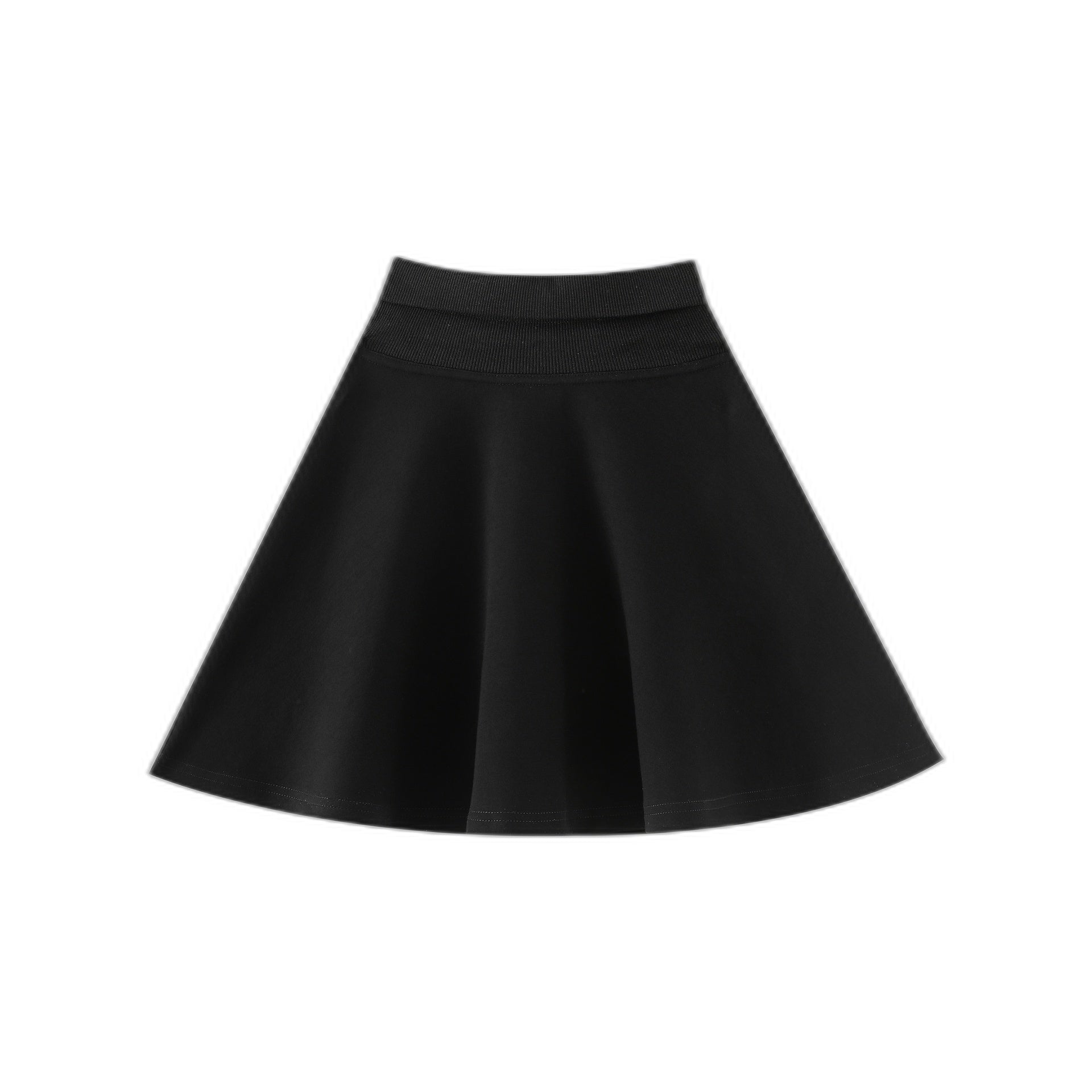 Circle Skirt With Knit Waist