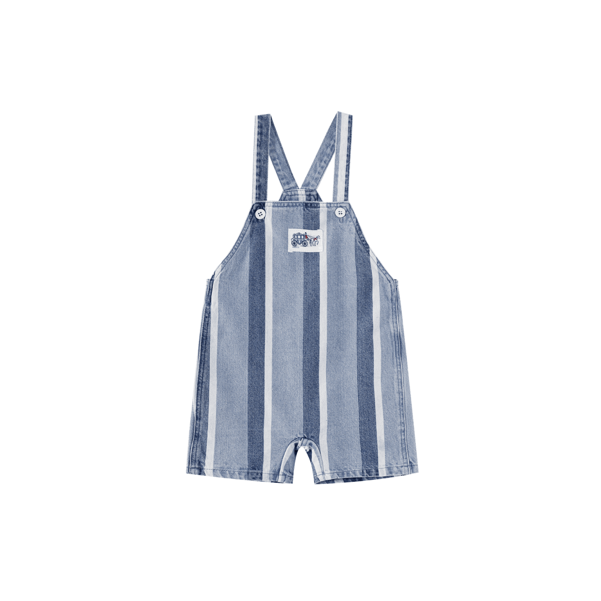 Denim Striped Shortall