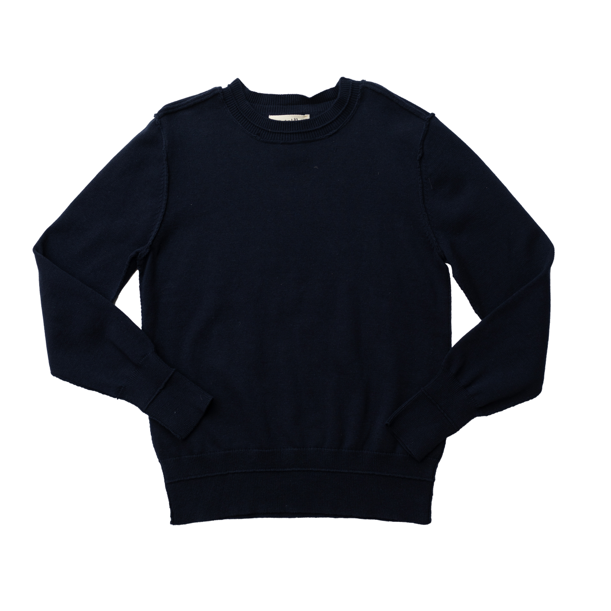 Exposed Seam Crew Neck Sweater
