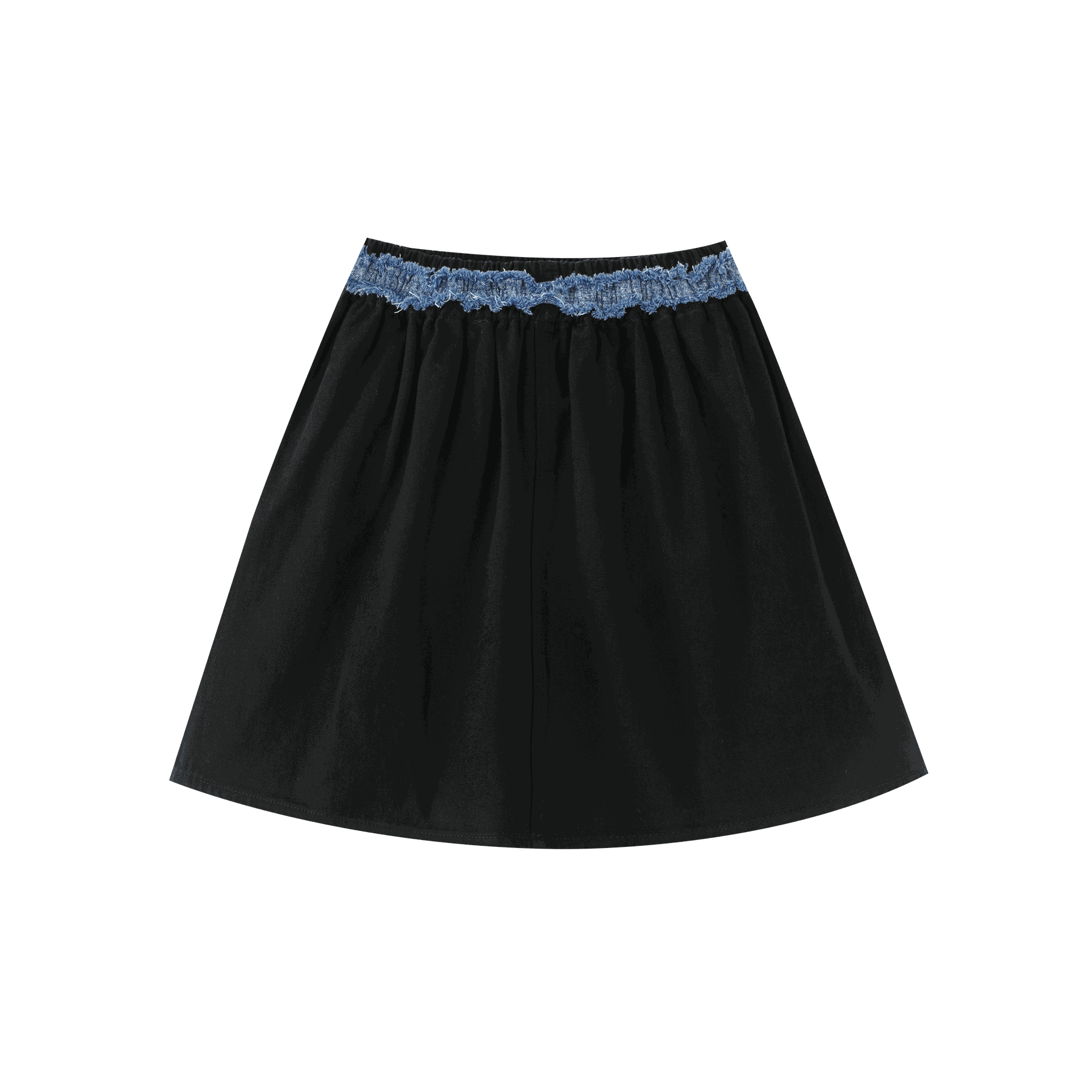 Circle Skirt With Contrasting Smocked Waist