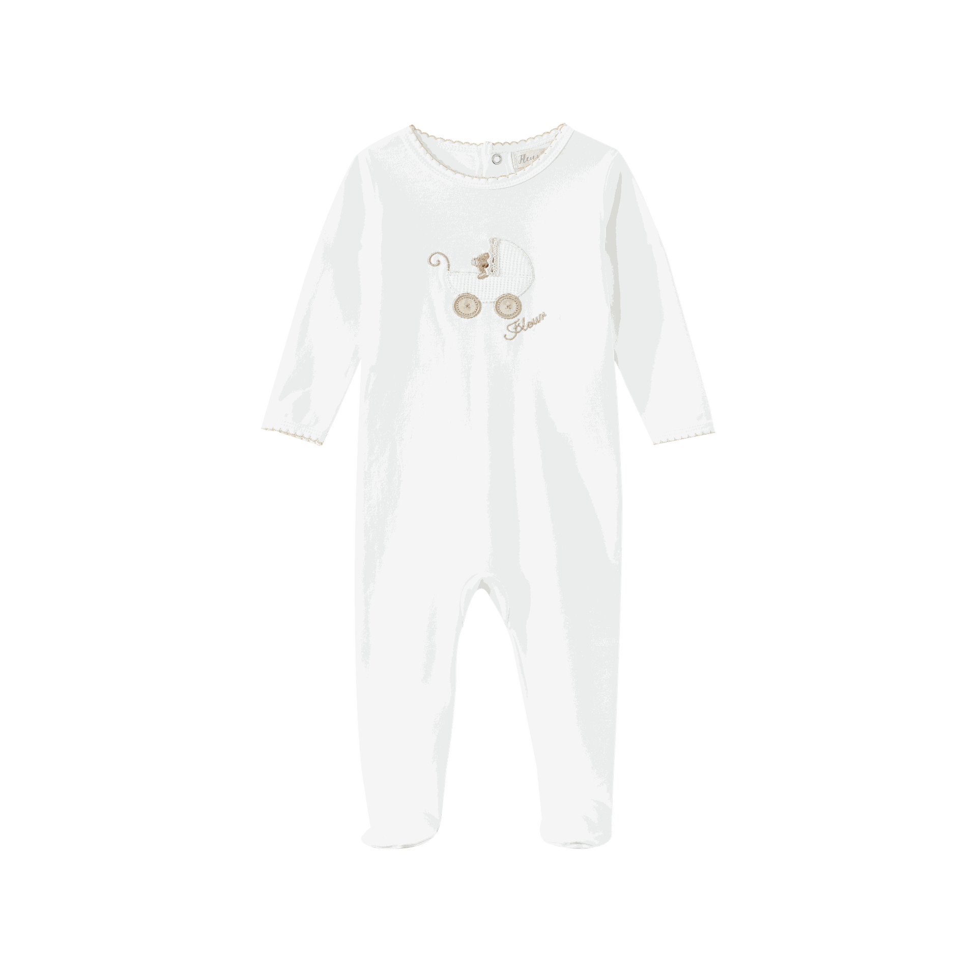 Teddy Bear Carriage Velour Footie