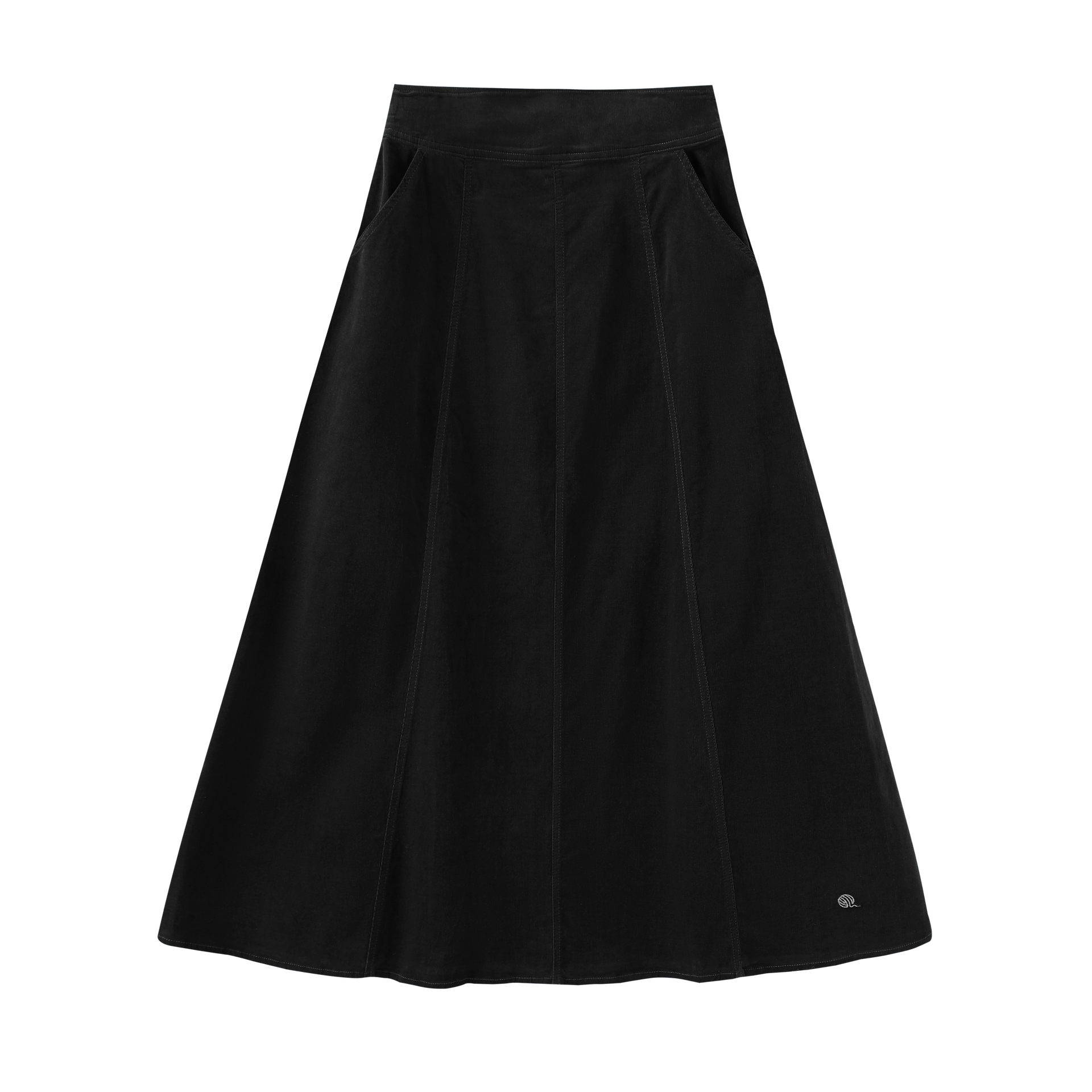 Corduroy Panelled Skirt