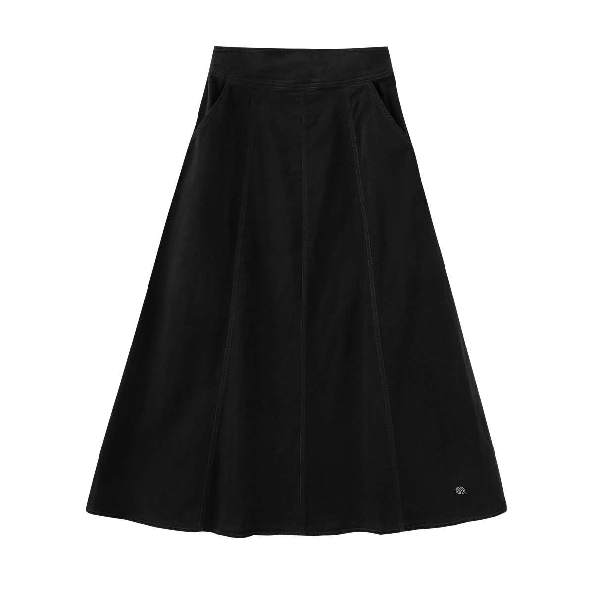 Corduroy Panelled Skirt