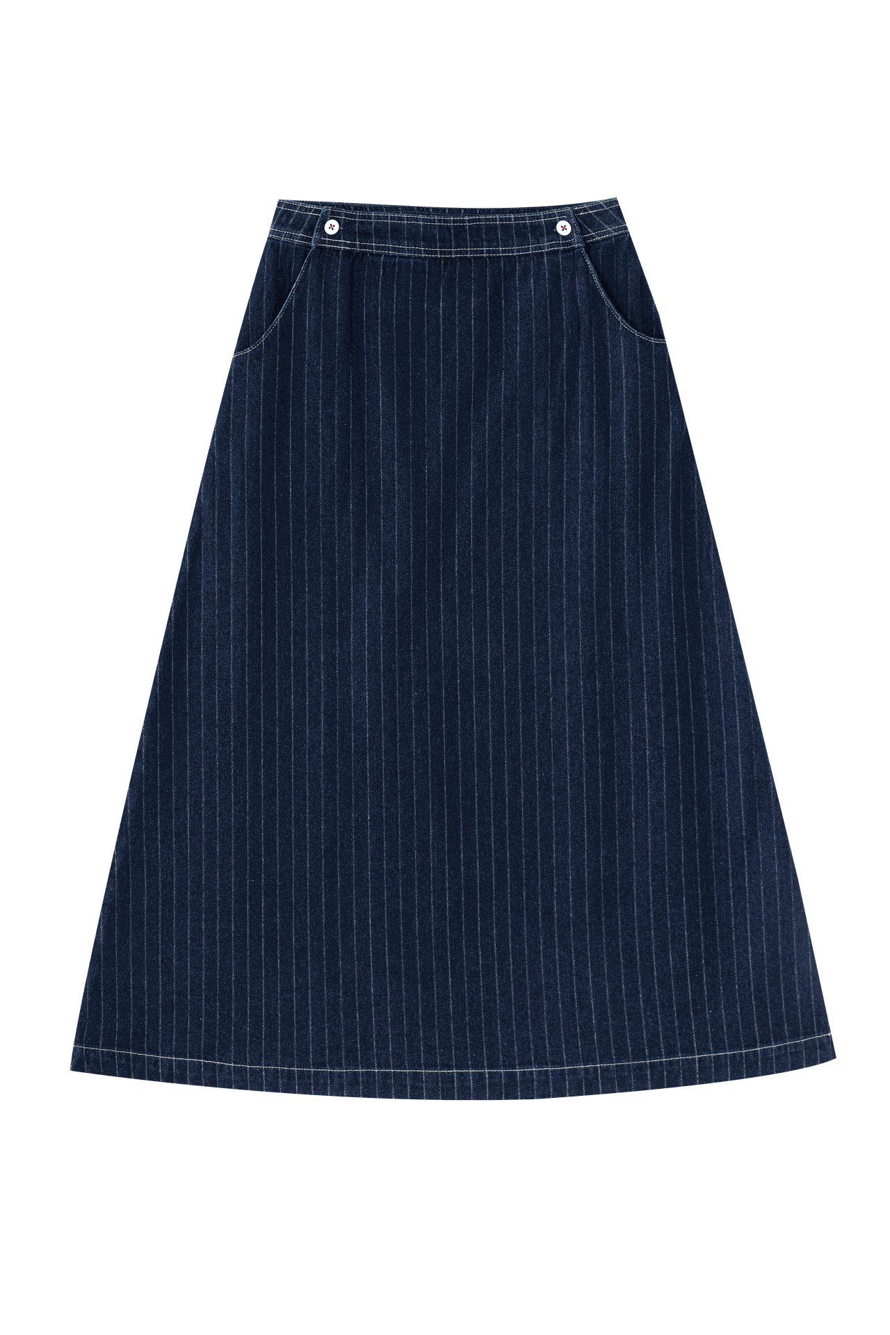 Striped Midi Skirt